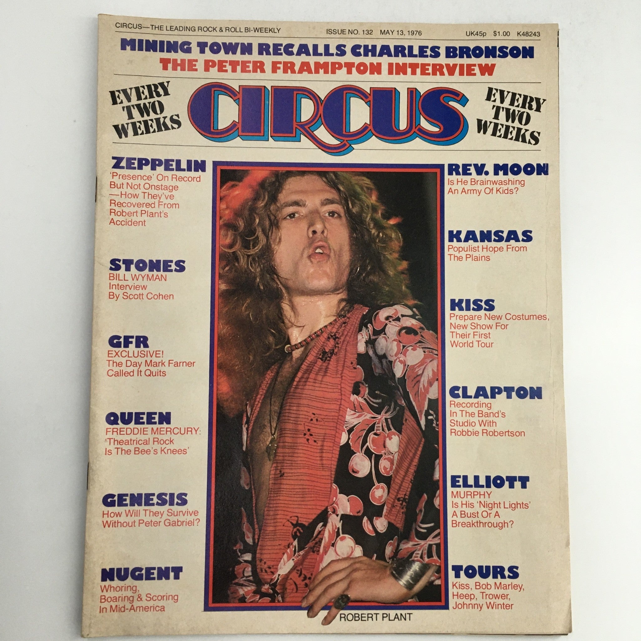 Circus Magazine May 13 1976 Robert Plant & Peter Frampton Interview, No Label