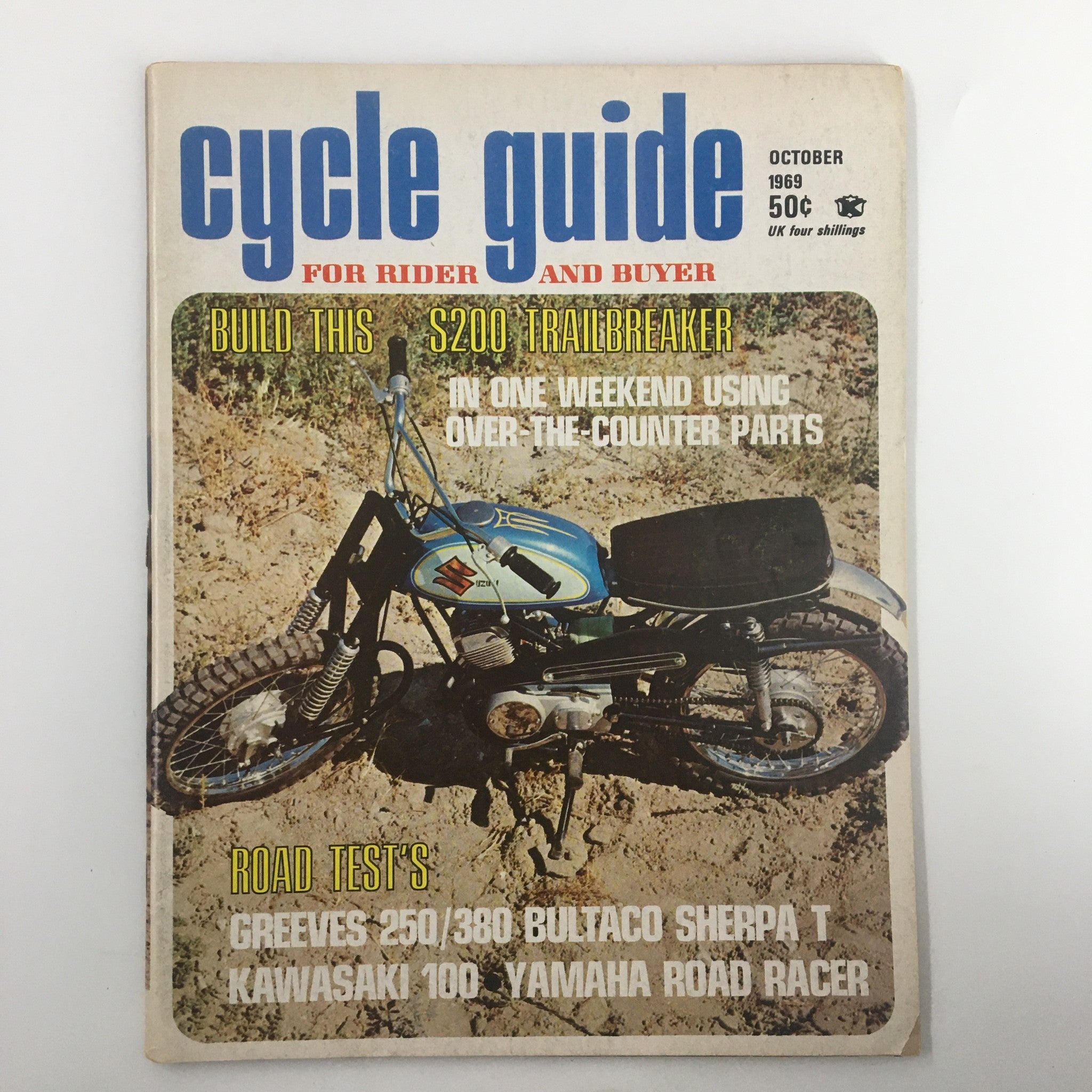 VTG Cycle Guide Magazine October 1969 Build This S200 Trailbreaker No Label