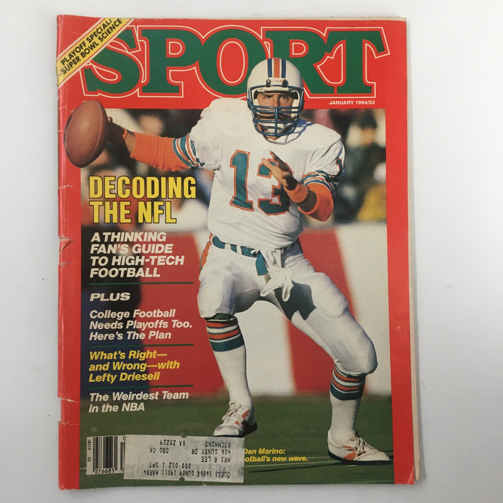 VTG Sport Magazine January 1984 Dan Marino Football's New Wave Decoding the NFL