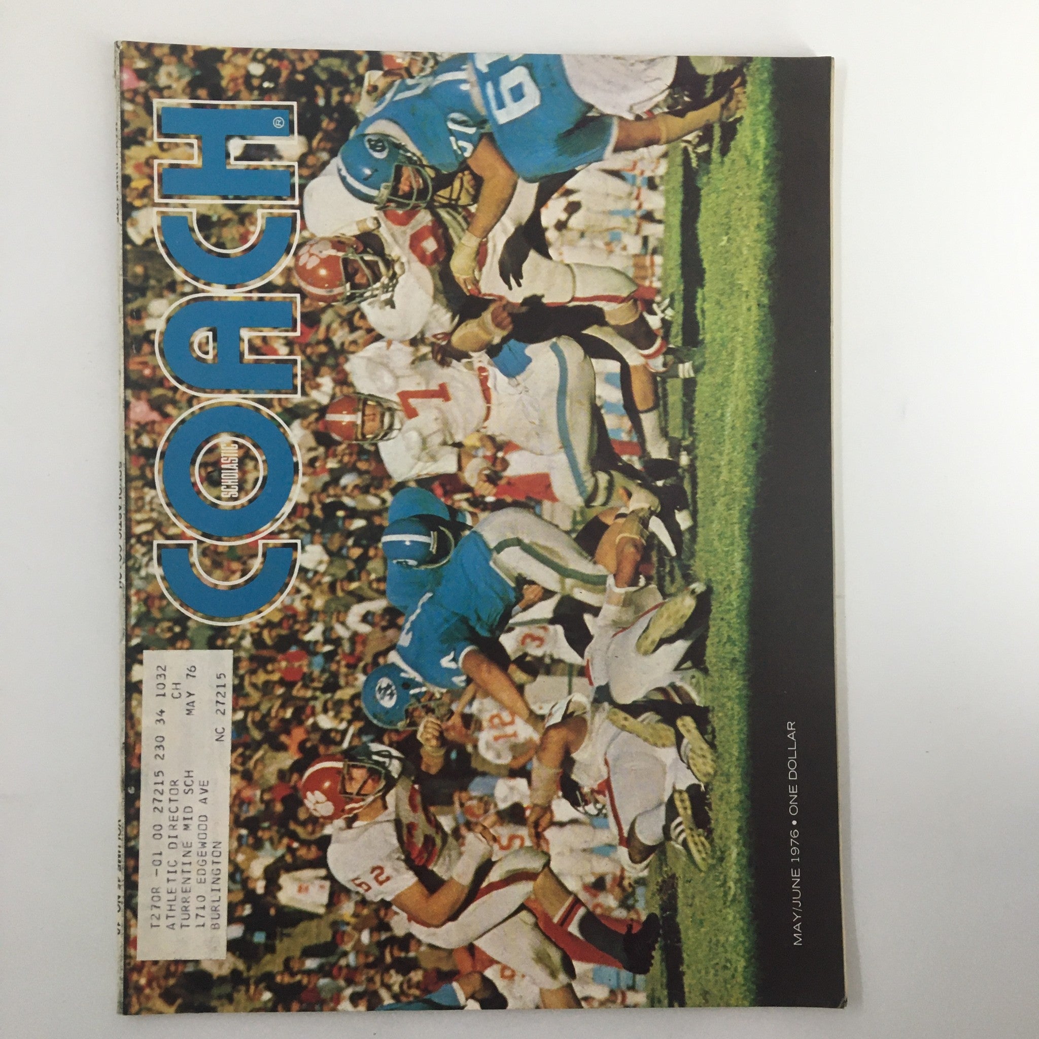 VTG Scholastic Coach Magazine May 1976 Clemson vs North Carolina  University