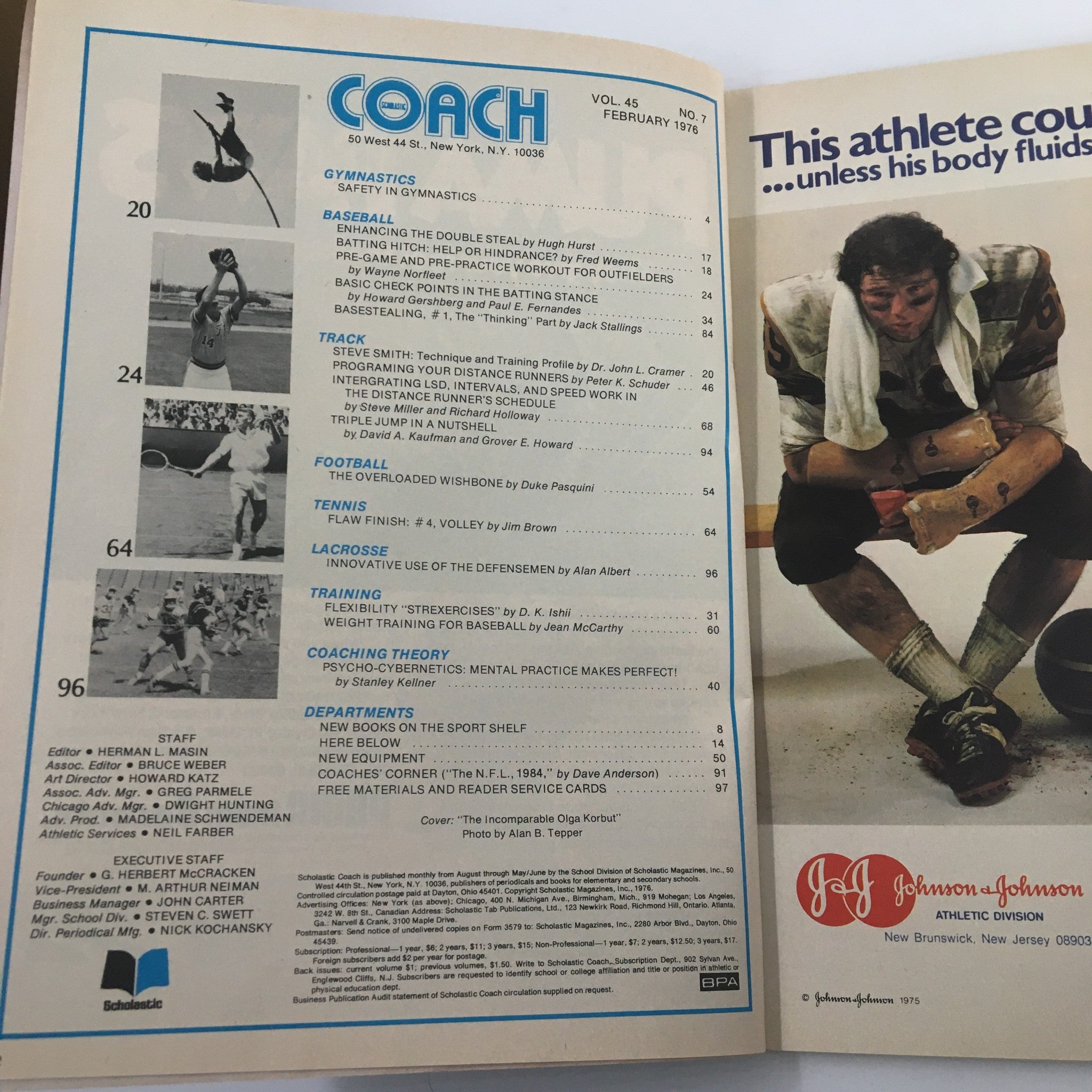 VTG Scholastic Coach Magazine February 1976 The Incomparable Olga Korbut