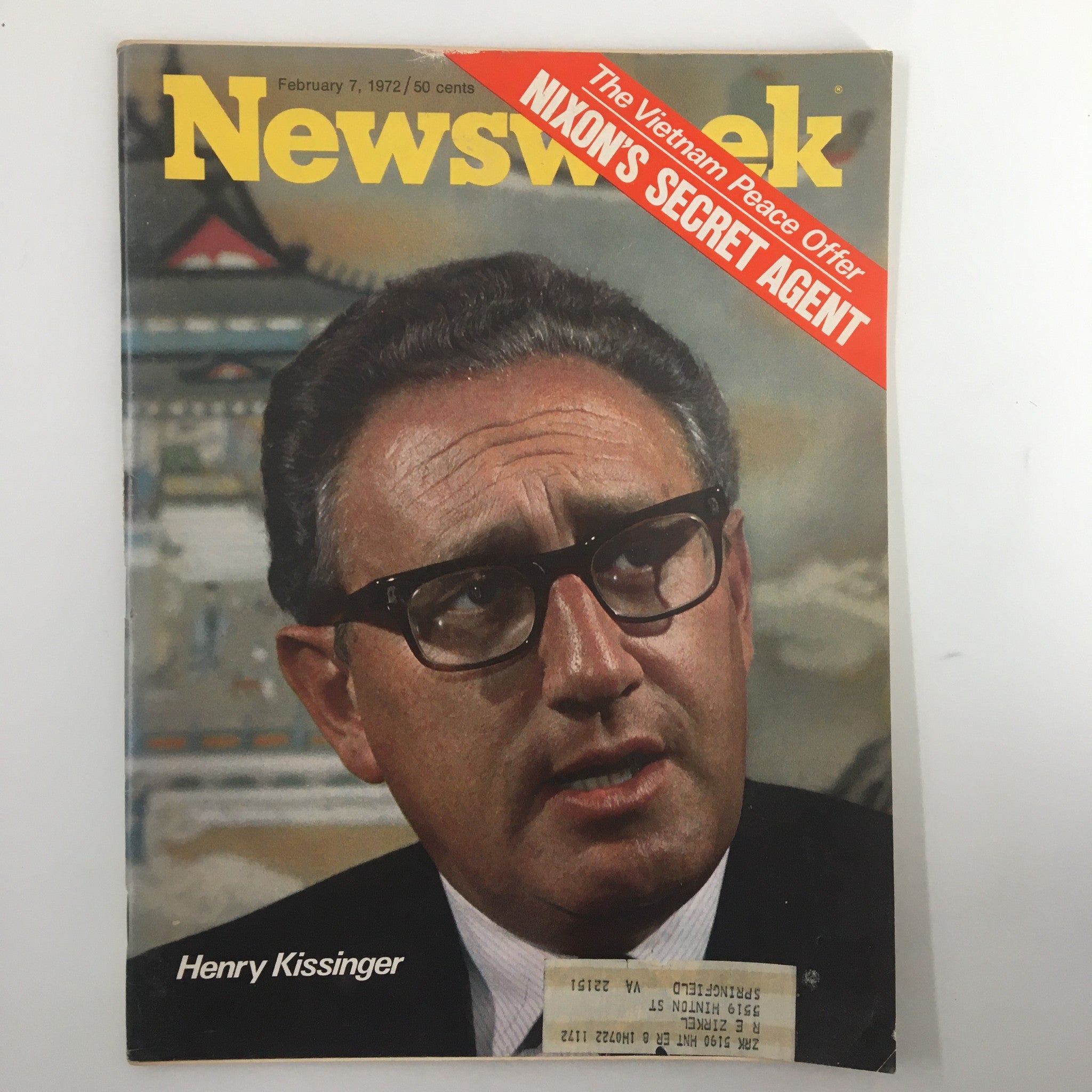 VTG Newsweek Magazine February 7 1972 Henry Kissinger and Richard Nixon's Agent