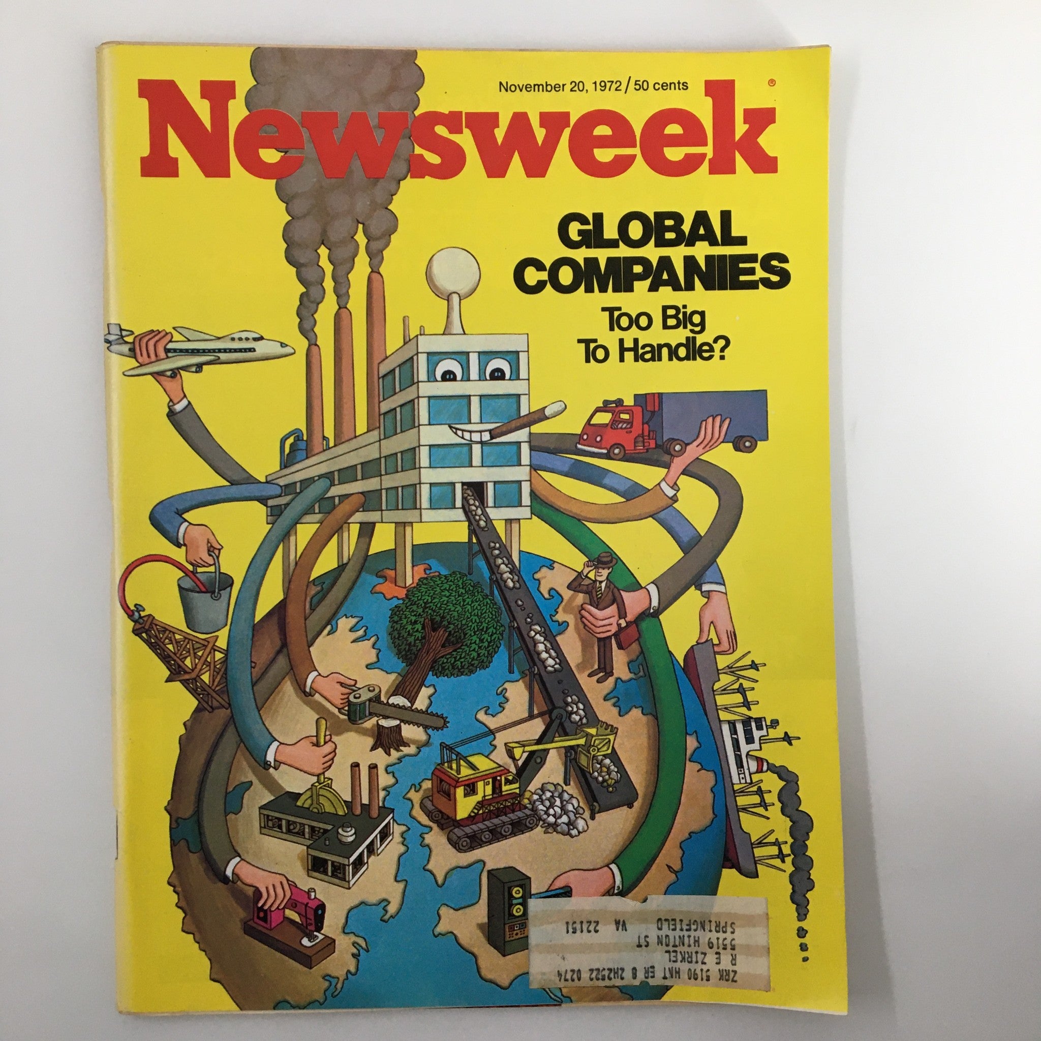 VTG Newsweek Magazine November 20 1972 Global Companies Too Big To Handle