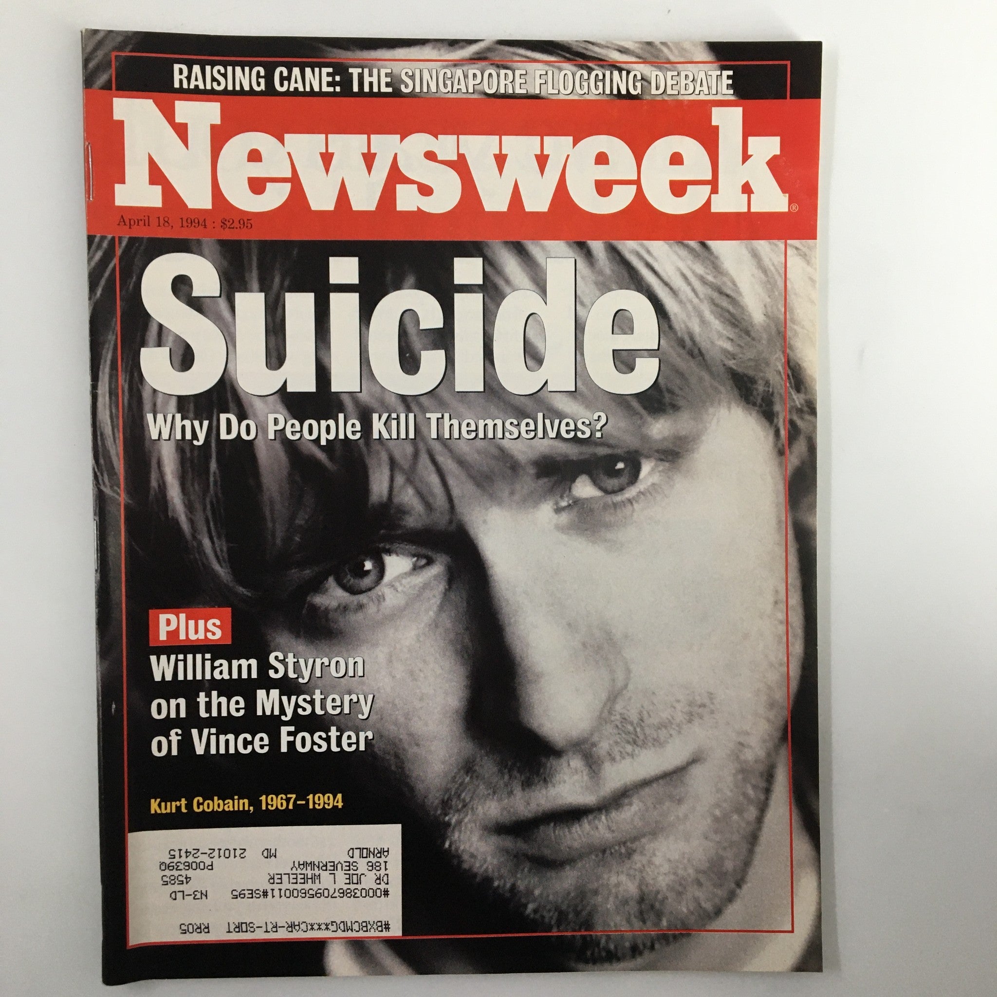 Newsweek Magazine April 18 1994 William Styron on the Mystery of Vince Foster