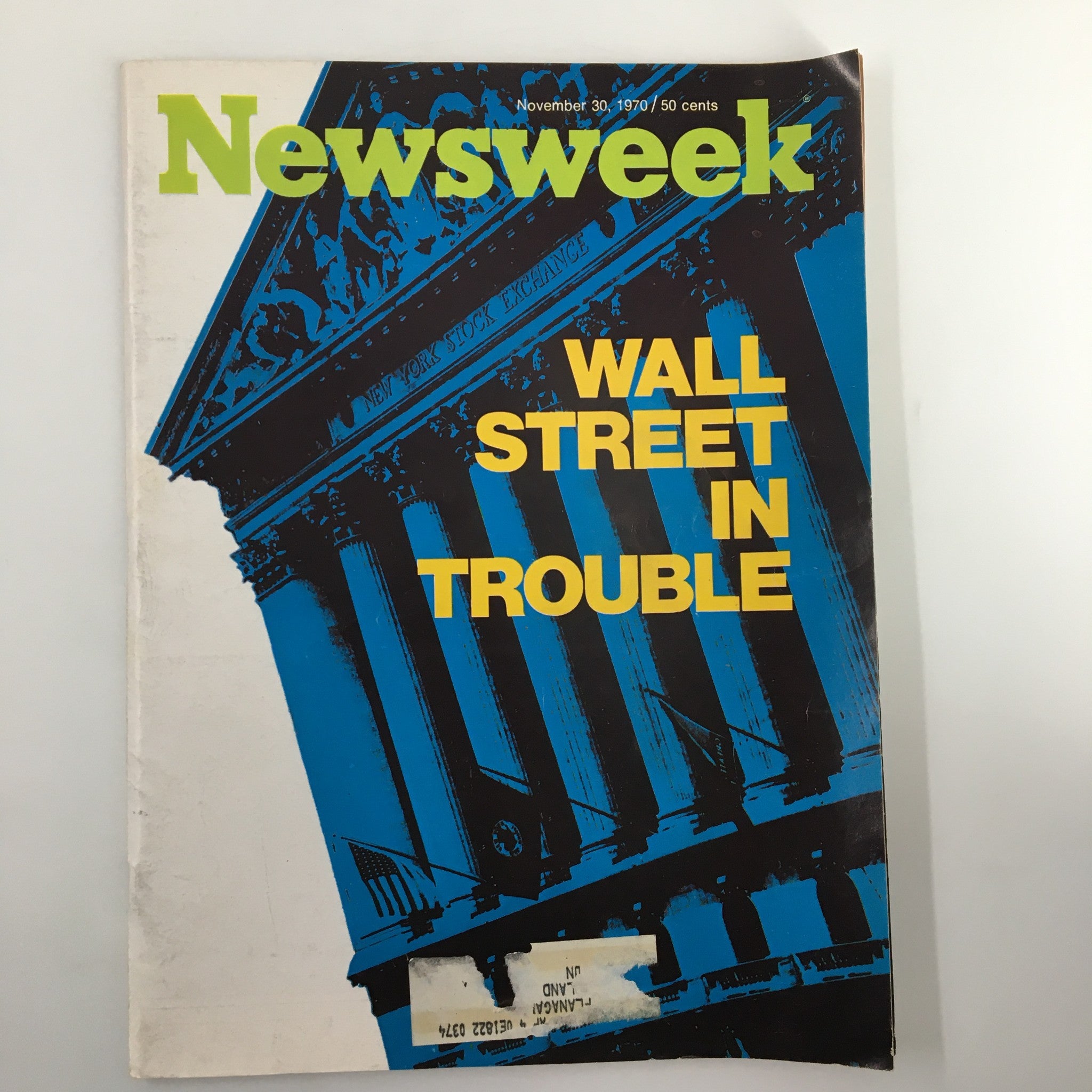 VTG Newsweek Magazine November 30 1970 Wall Street in Trouble