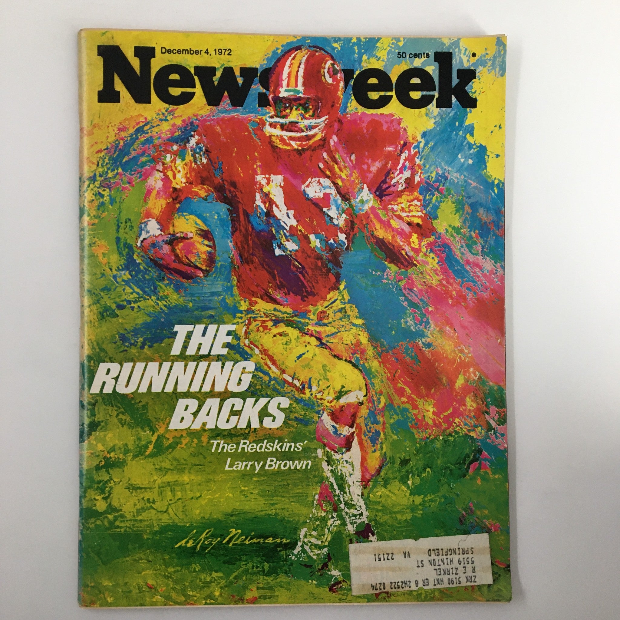 VTG Newsweek Magazine December 4 1972 The Redskins' Larry Brown Running Backs