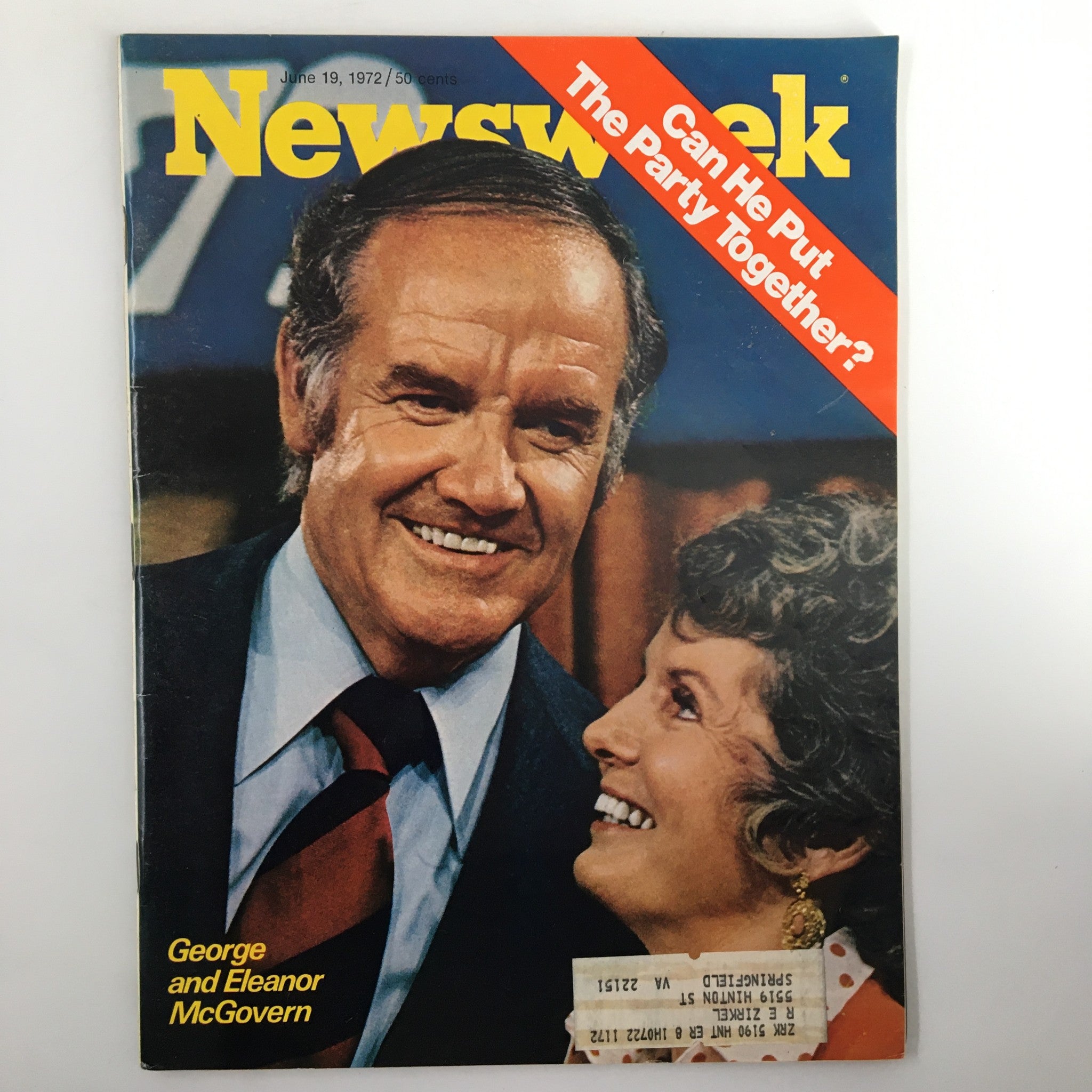 VTG Newsweek Magazine June 19 1972 George and Eleanor McGovern