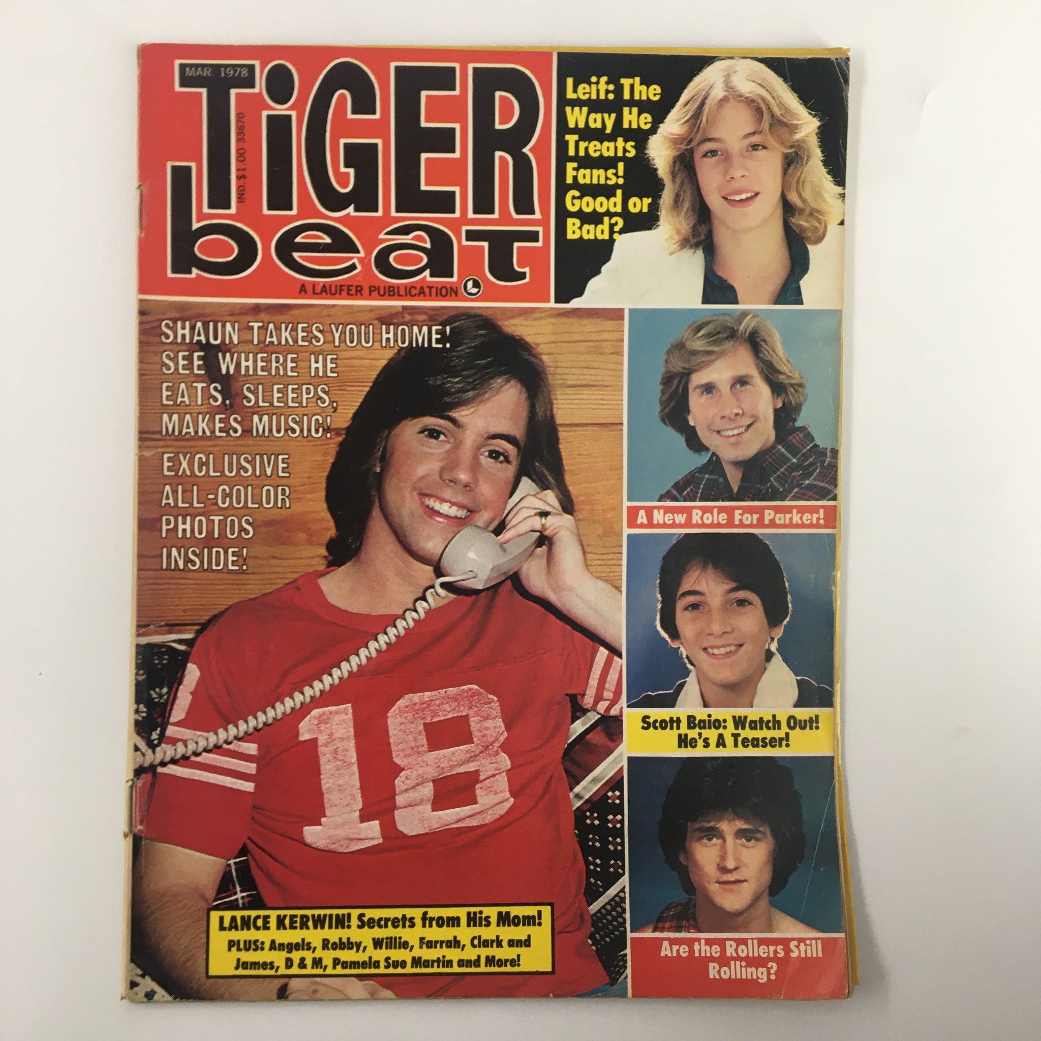 VTG Tiger Beat Magazine March 1978 Shaun Cassidy and Leif Garrett No Label