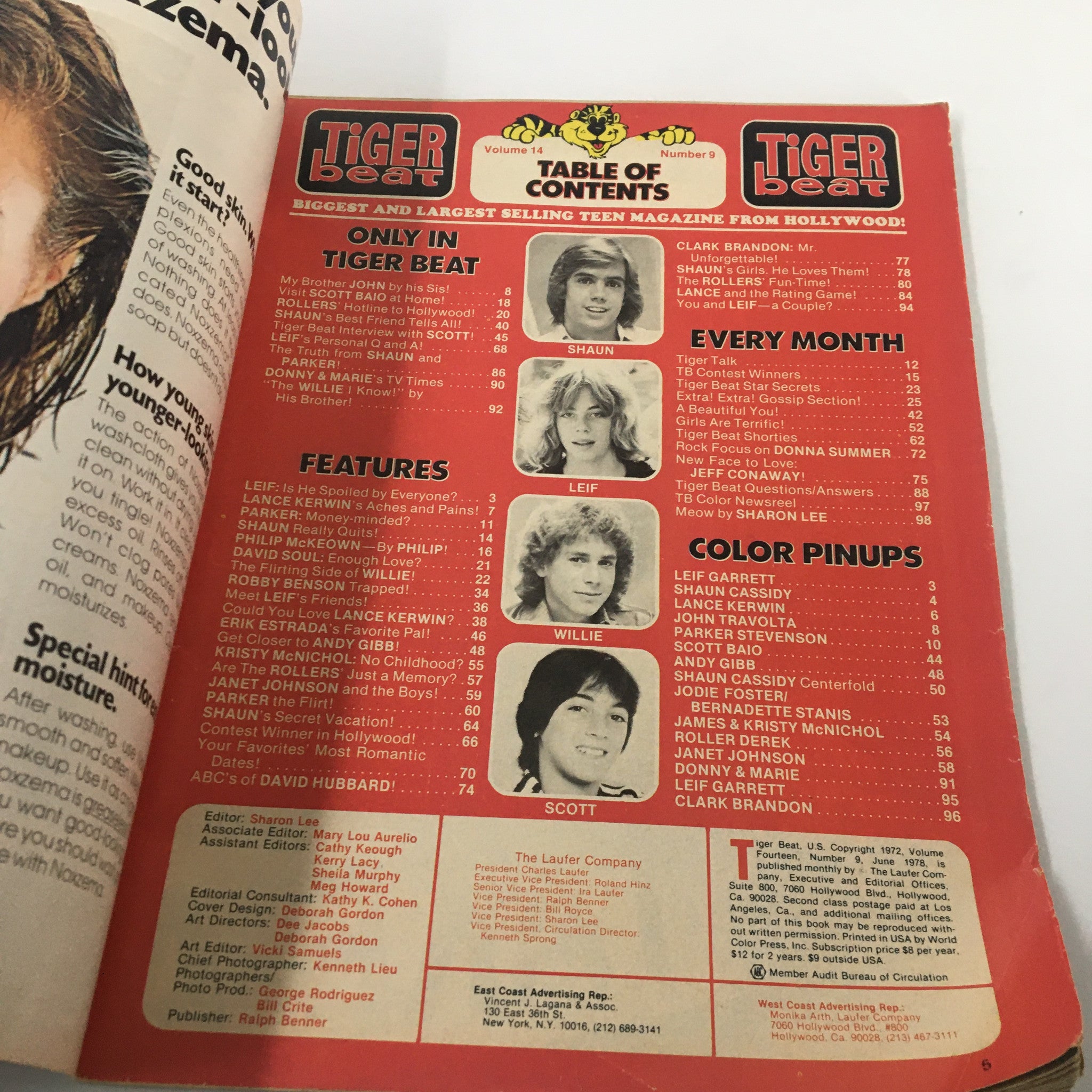 VTG Tiger Beat Magazine June 1978 Shaun Cassidy Stops Smoking No Label