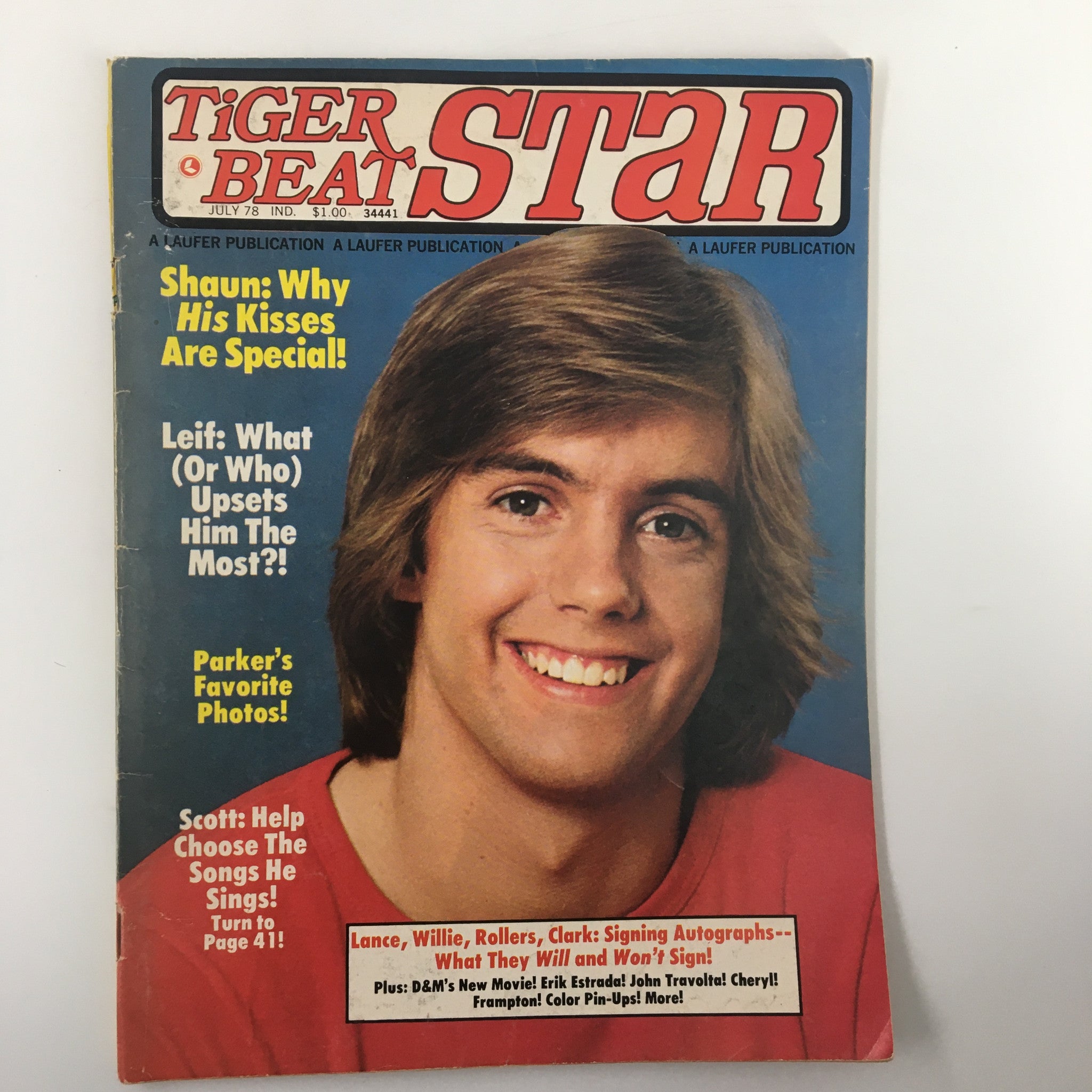 VTG Tiger Beat Stars Magazine July 1978 Shaun Cassidy Special Kisses No Label