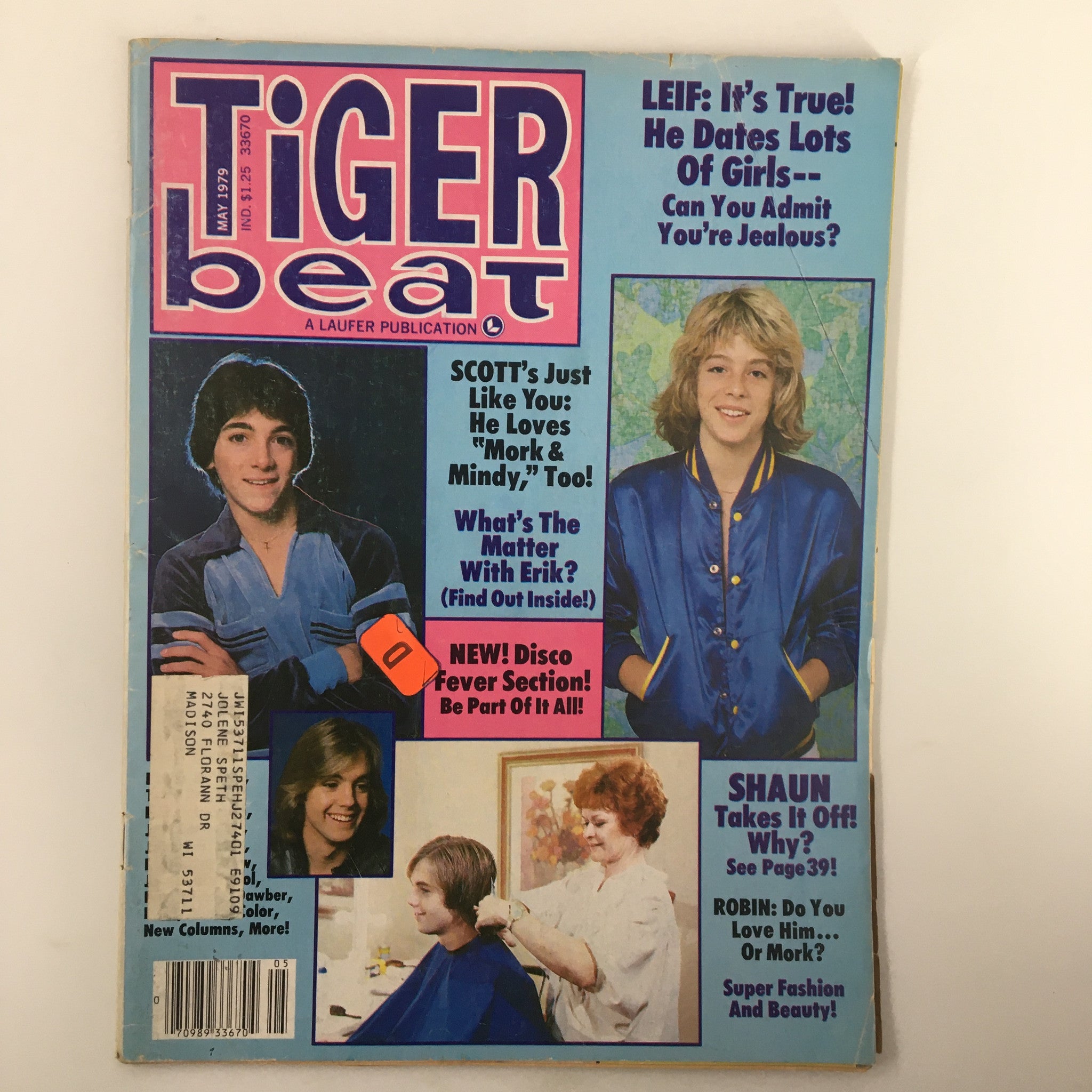 VTG Tiger Beat Magazine May 1979 Shaun Cassidy, Tony, Leif, Jimmy and Scott