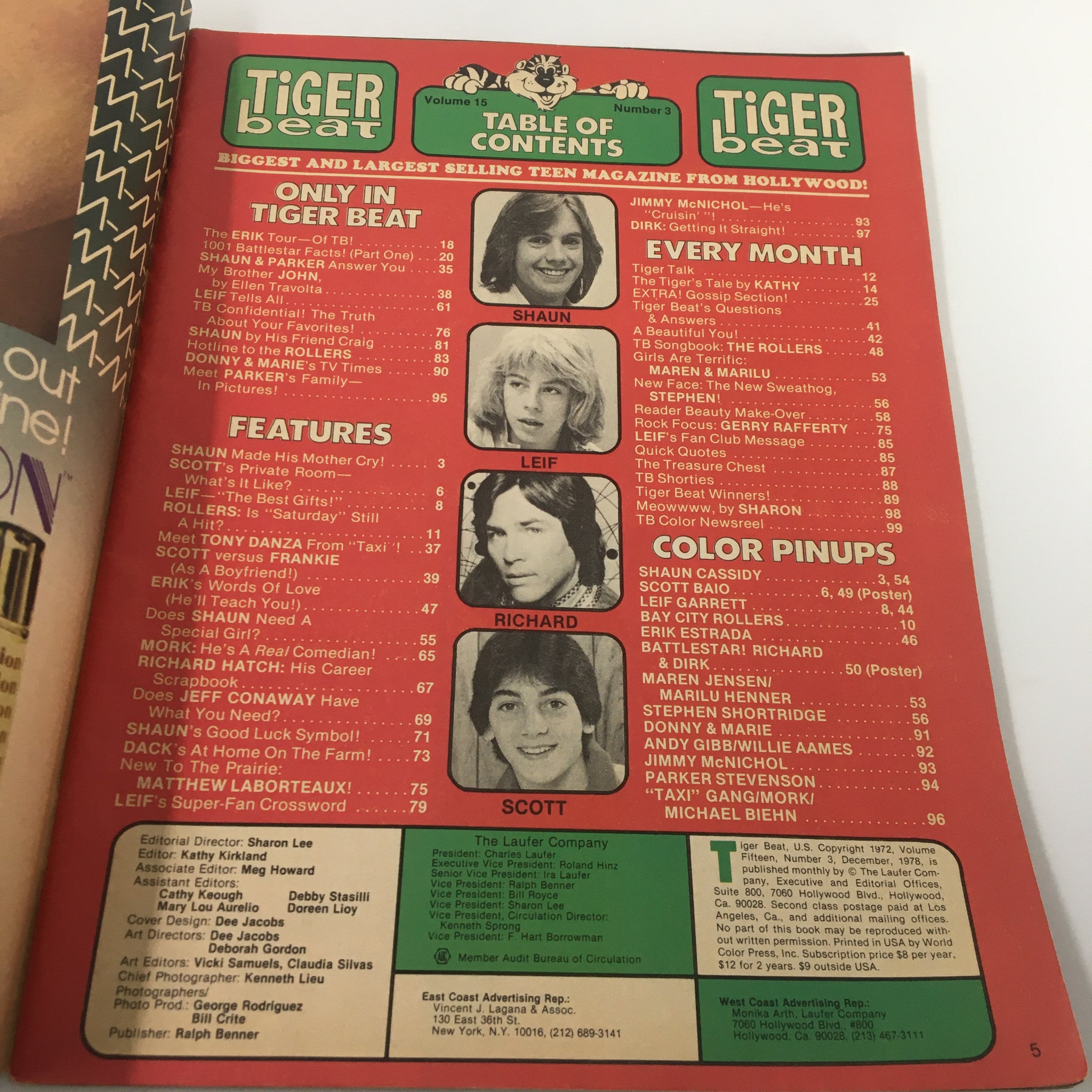 VTG Tiger Beat Magazine December 1978 Shaun Cassidy The Night his Mother Cried