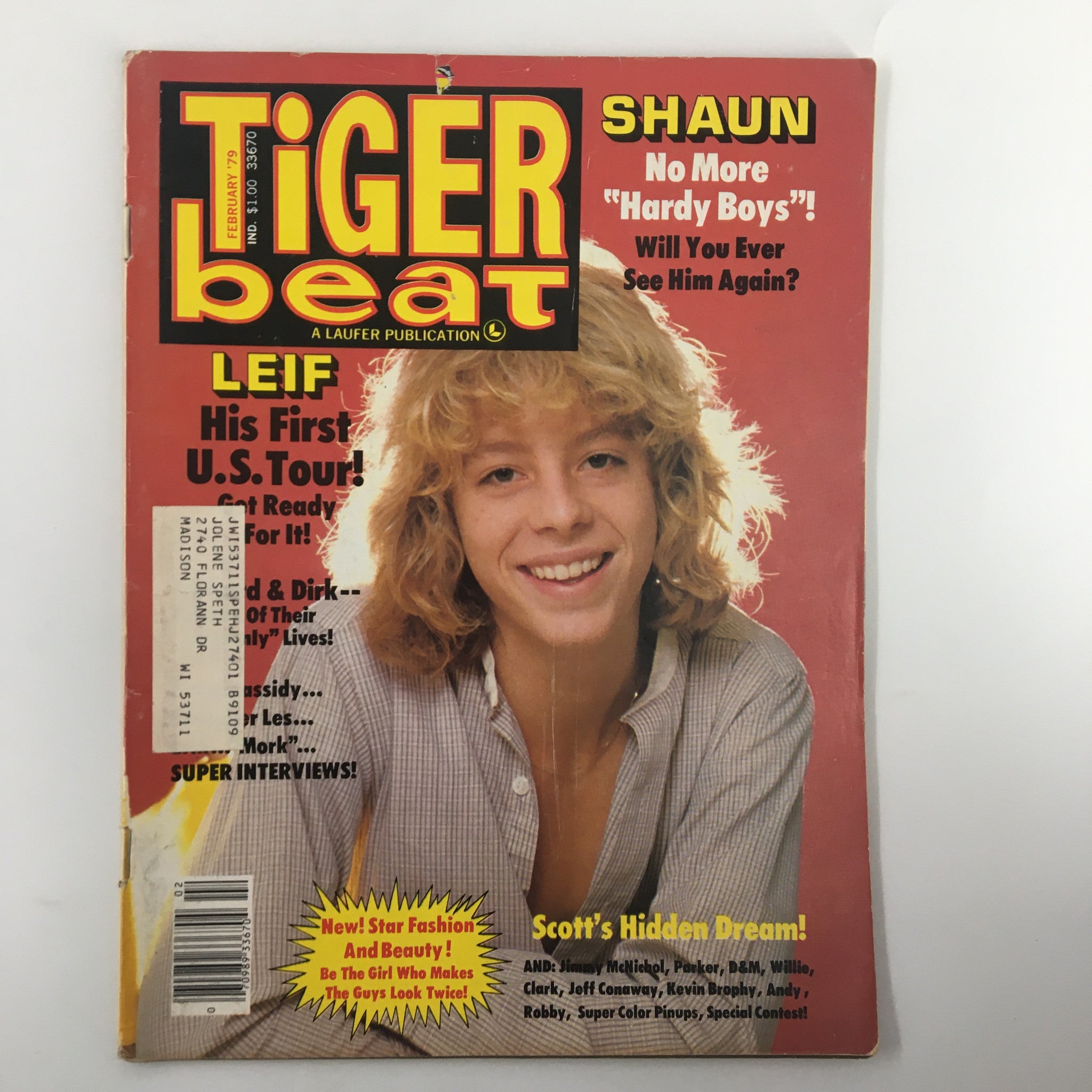 VTG Tiger Beat Magazine February 1979 Leif Garrett His First U.S. Tour