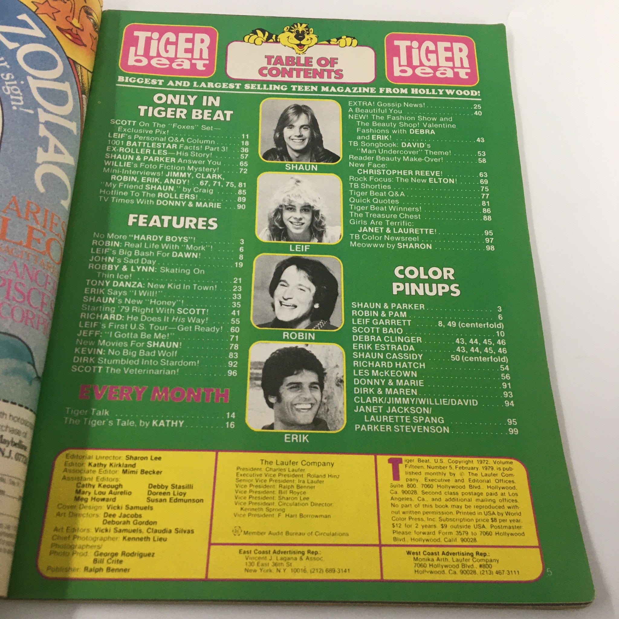 VTG Tiger Beat Magazine February 1979 Leif Garrett His First U.S. Tour