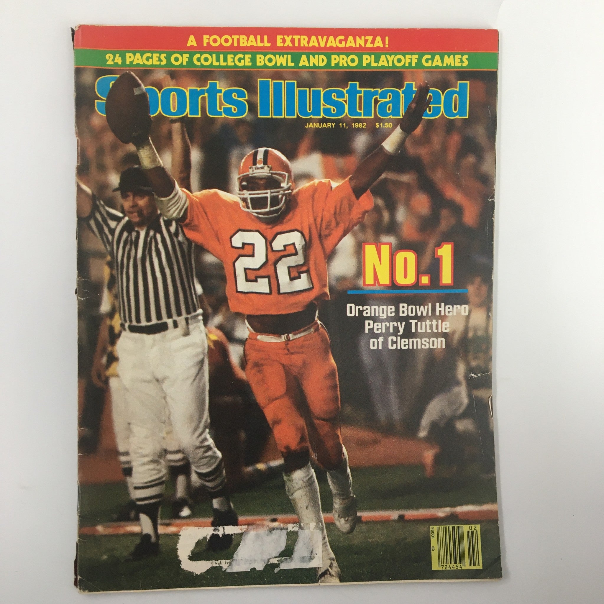 VTG Sports Illustrated Magazine January 11 1982 Orange Bowl Hero Perry Tuttle