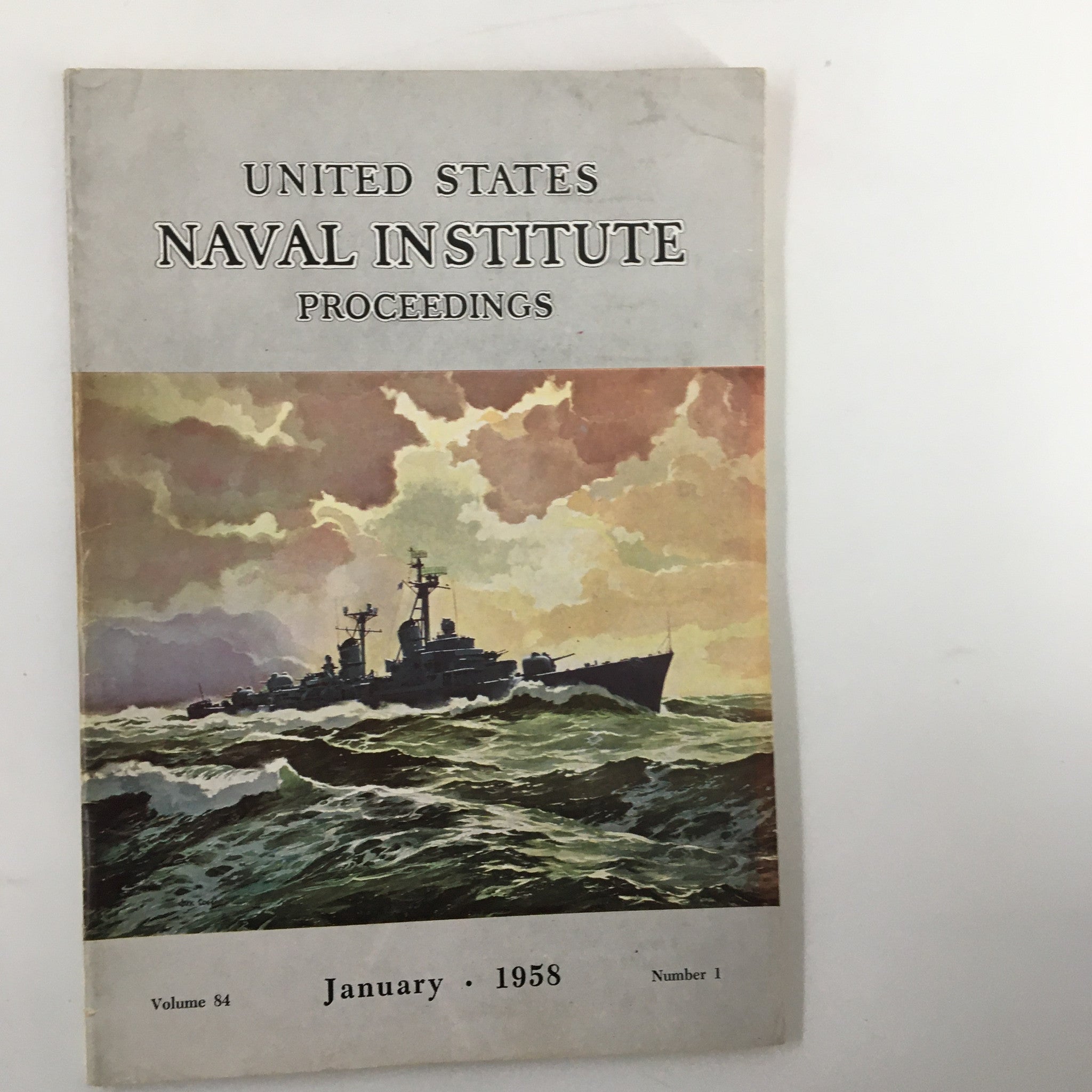 VTG United States Naval Institute Proceedings January 1958 Class Destroyer