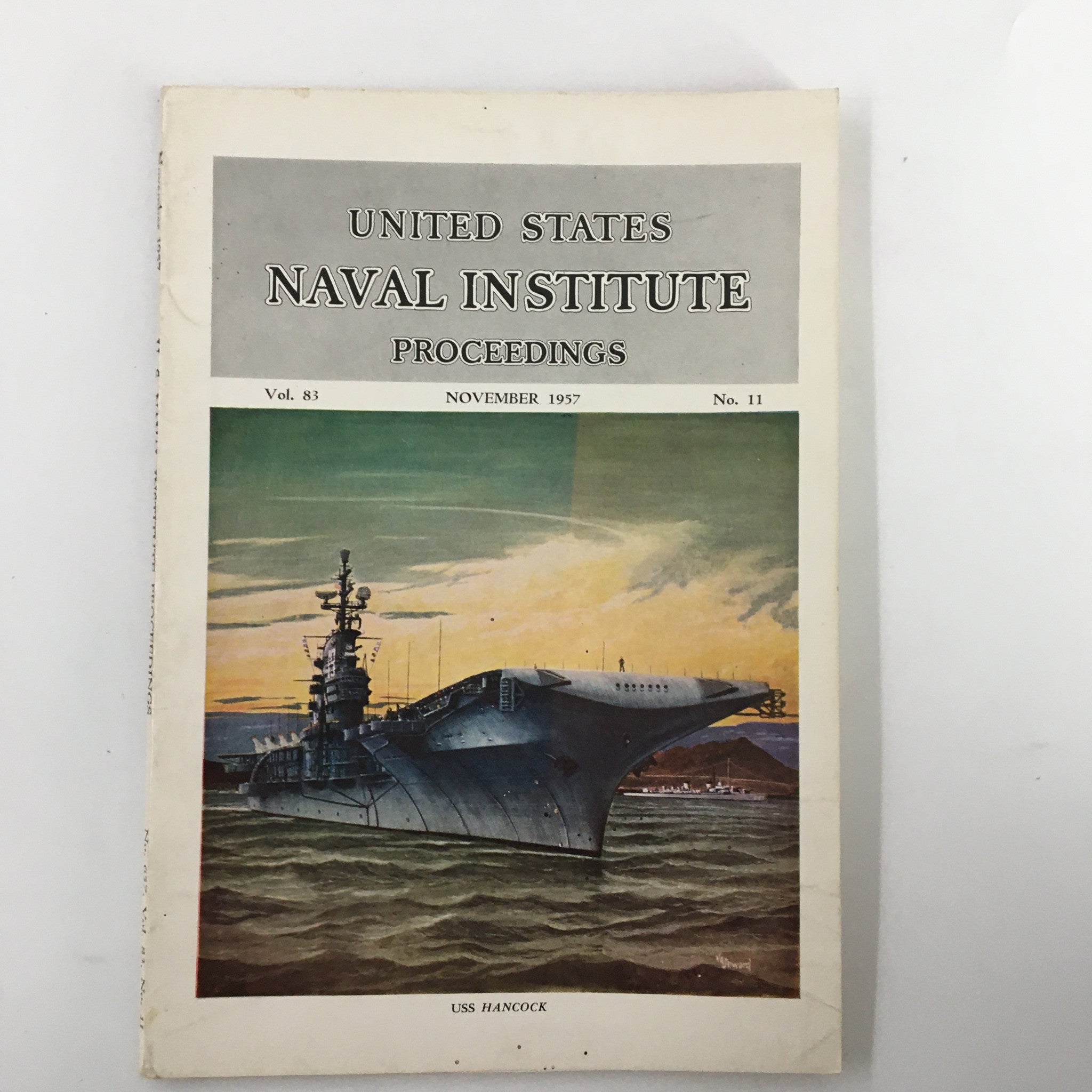 VTG United States Naval Institute Proceedings November 1957 The USS Hancock