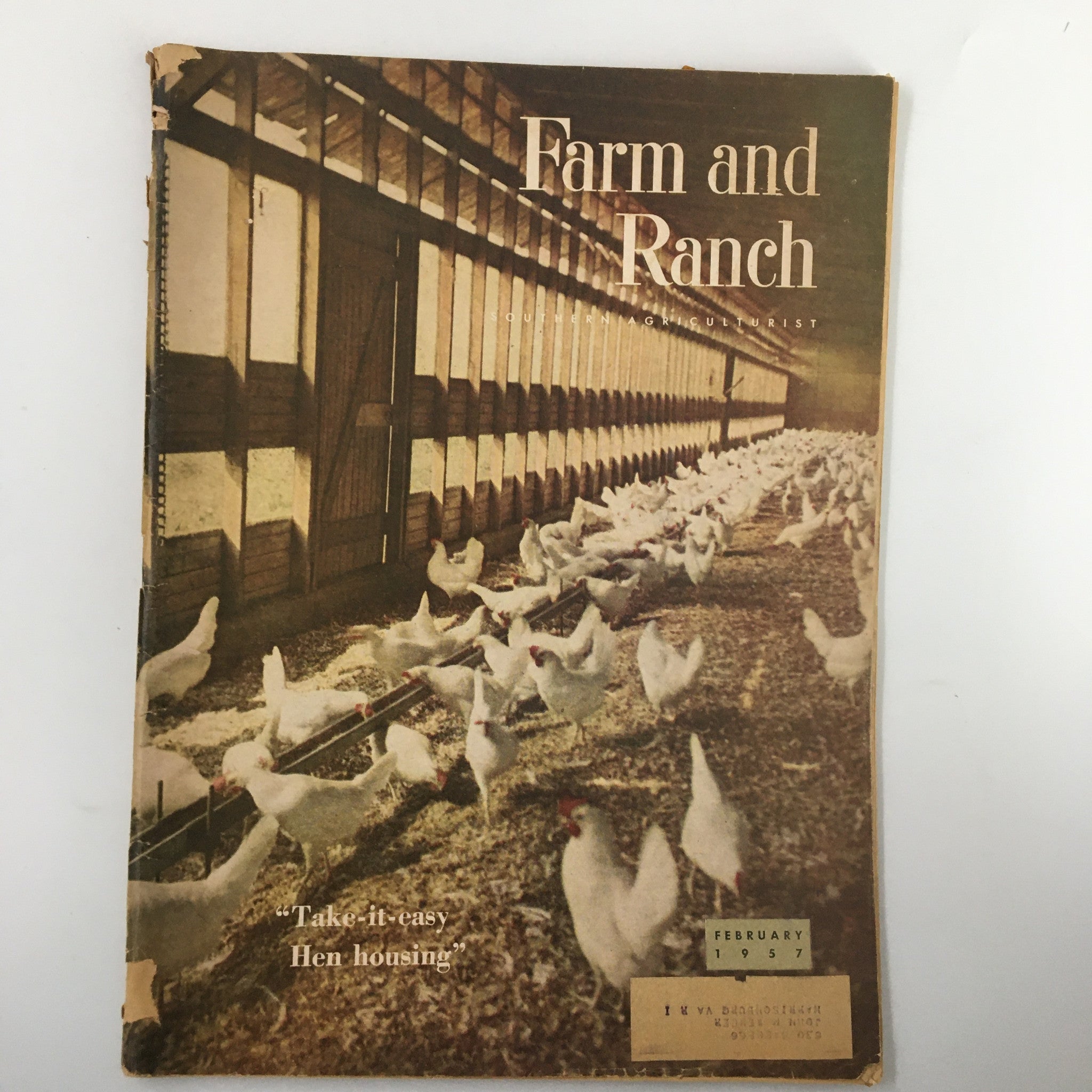 VTG Farm and Ranch Magazine February 1957 Take-It-Easy Hen Housing