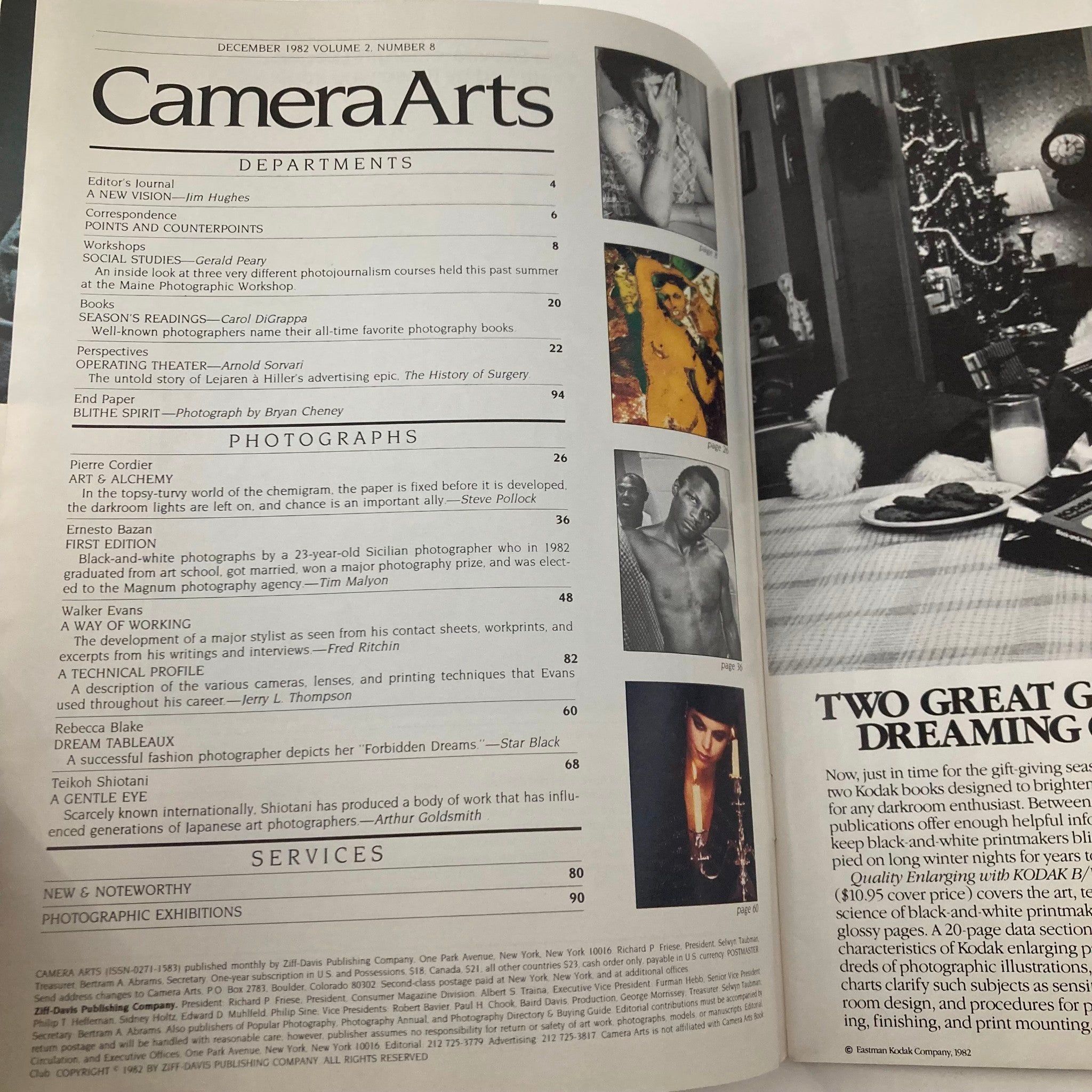 Camera Arts Magazine December 1982 Homage to Man Ray I, 1981 by Pierre Cordier