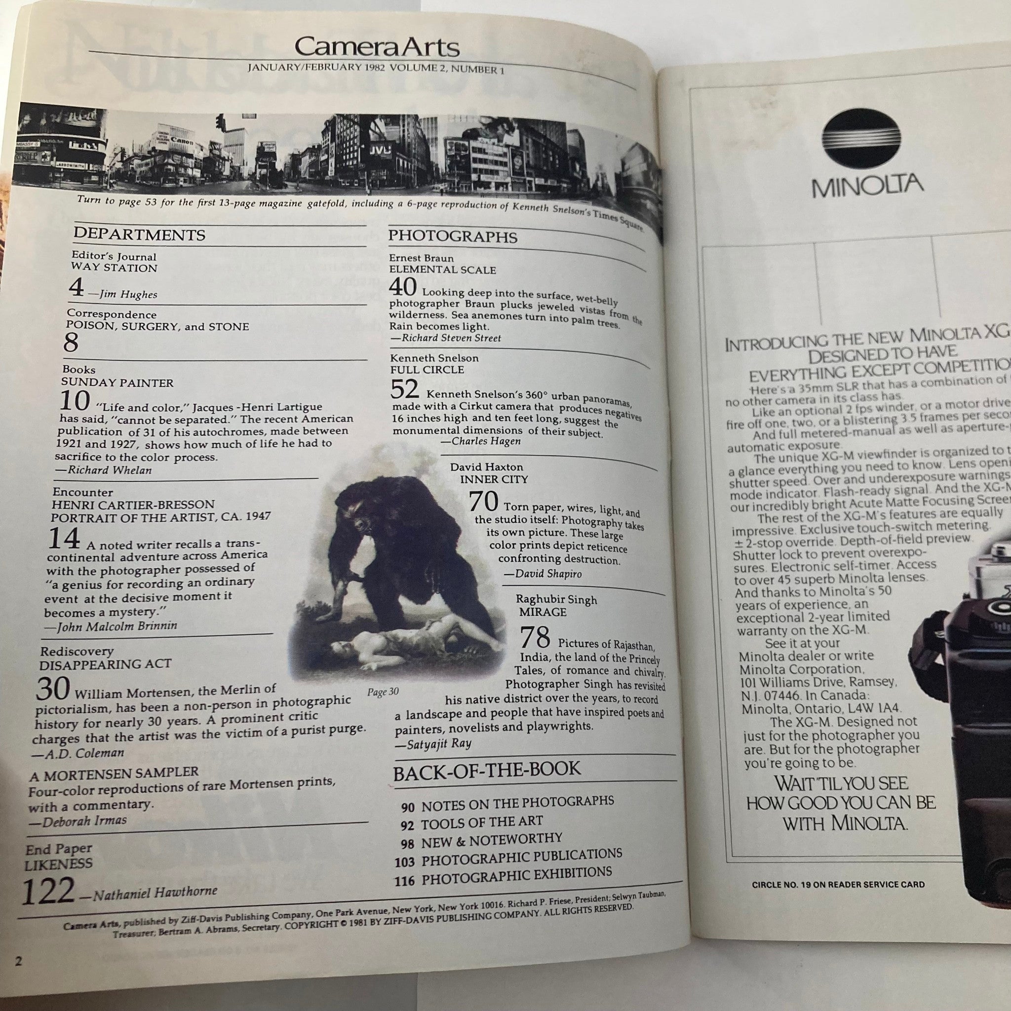 Camera Arts Magazine January 1982 Special Foldout: Four Spectacular Panoramas