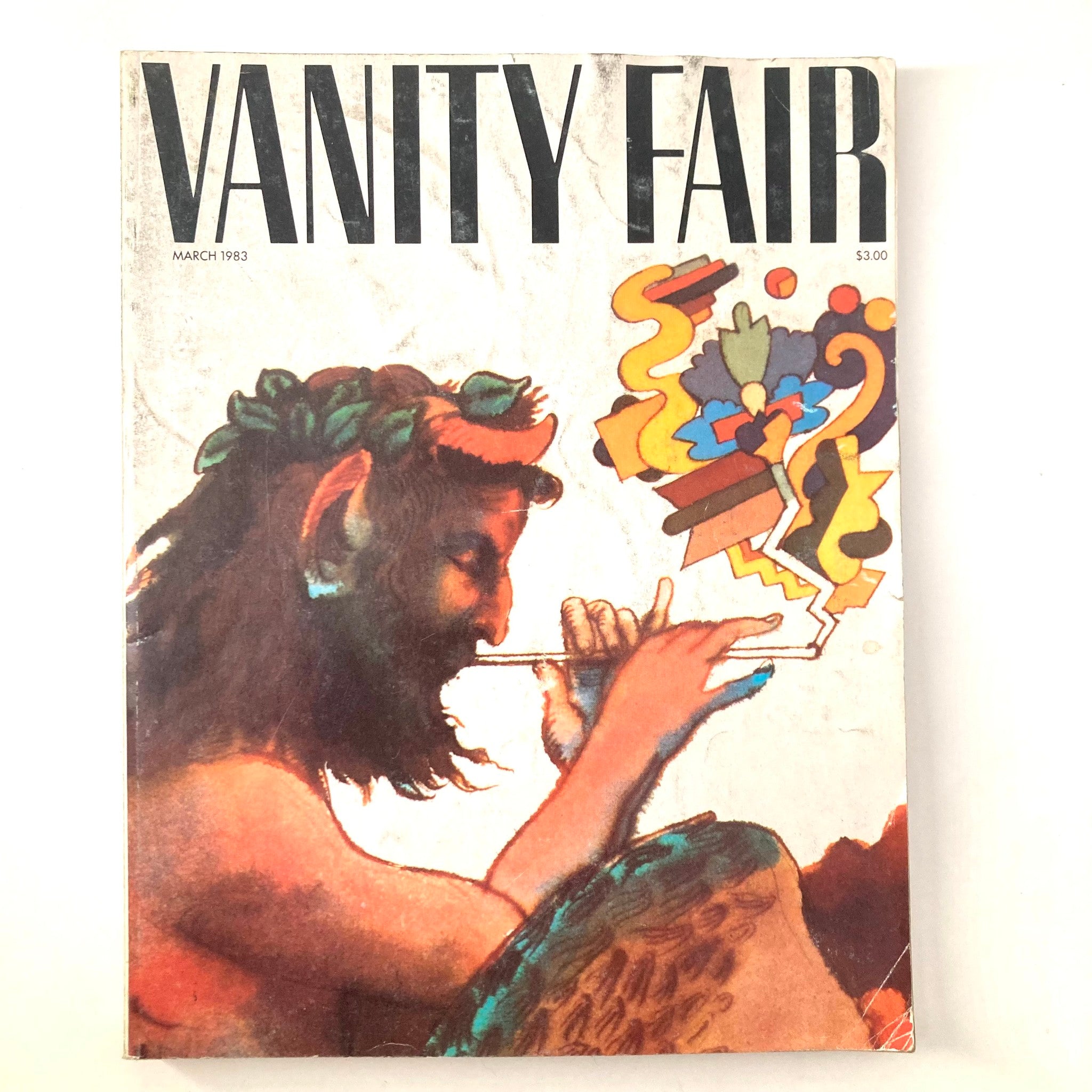 VTG Vanity Fair Magazine March 1983 Cover Illustration by Milton Glaser No Label