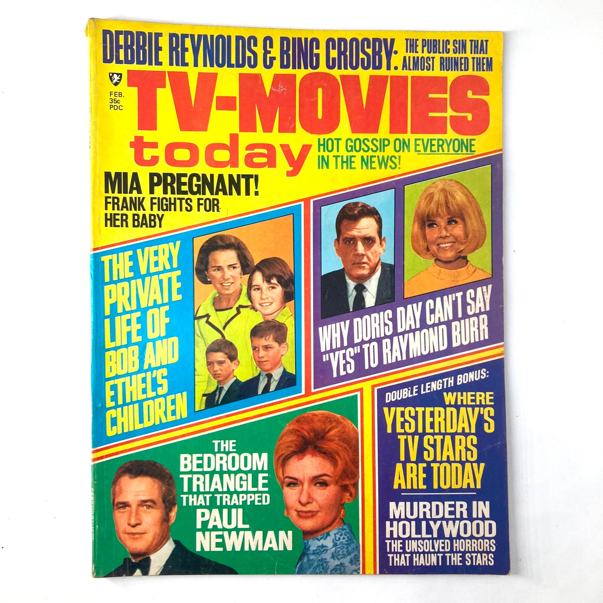 VTG TV-Movies Today Magazine February 1970 Paul Newman, Doris Day No Label