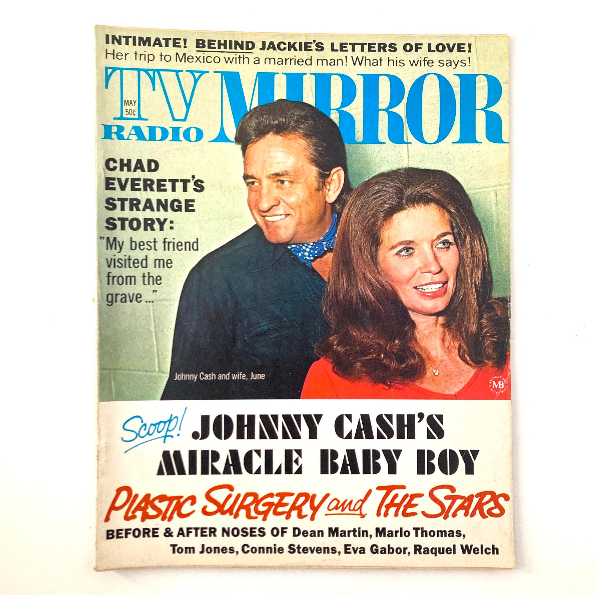 VTG TV Radio Mirror Magazine May 1970 Johnny Cash and wife June No Label