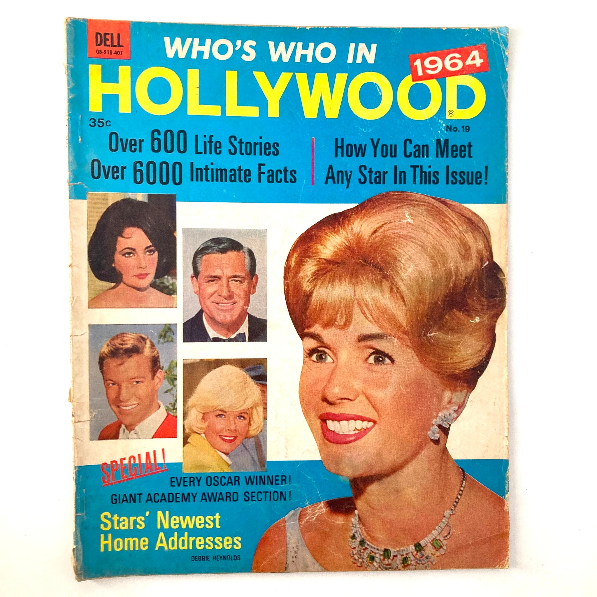 Who's Who in Hollywood Magazine 1964 Debbie Reynolds, Elizabeth Taylor No Label