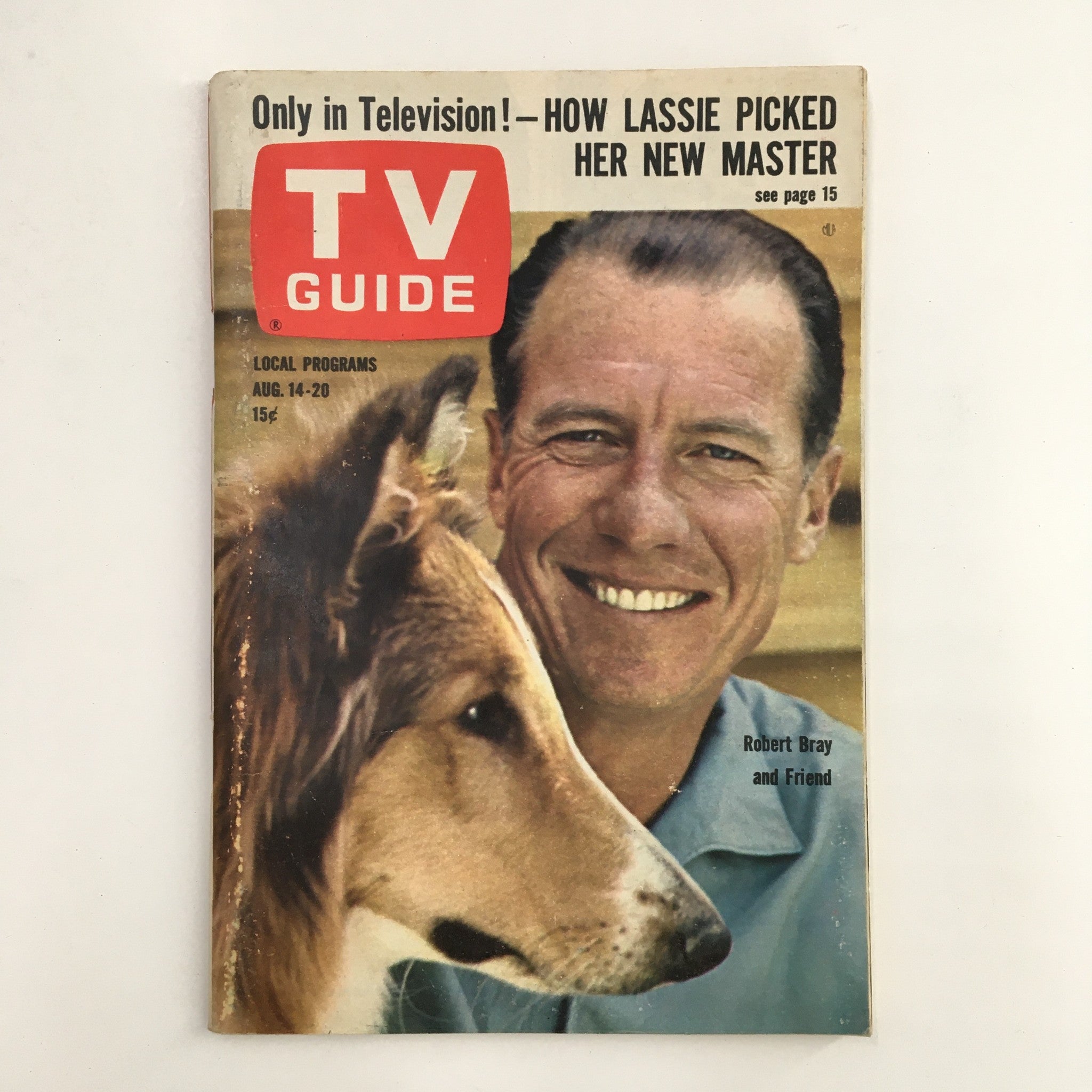 TV Guide Magazine August 14 1965 Robert Bray & Pup Ranger, No Label Rochester NY