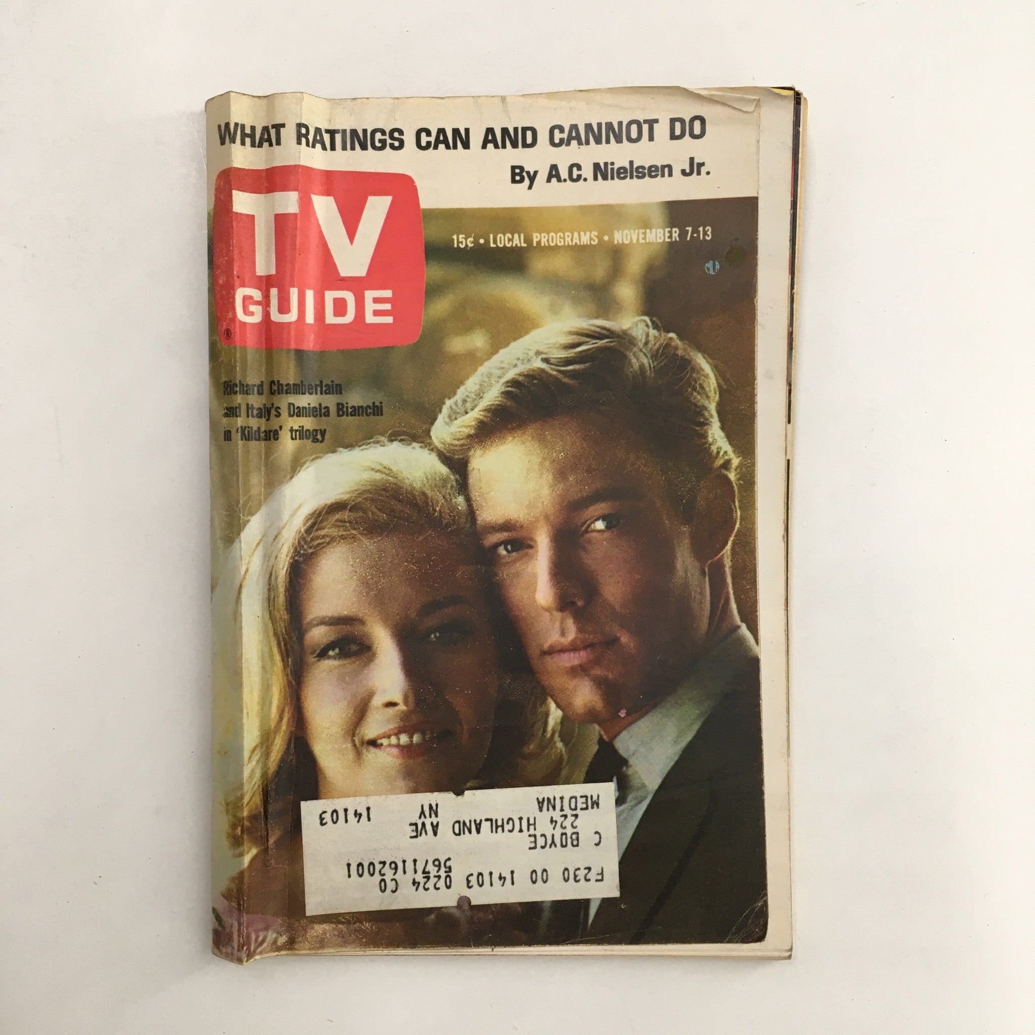 TV Guide Magazine November 7 1964 Daniela Bianchi Cover, No Label Rochester NY