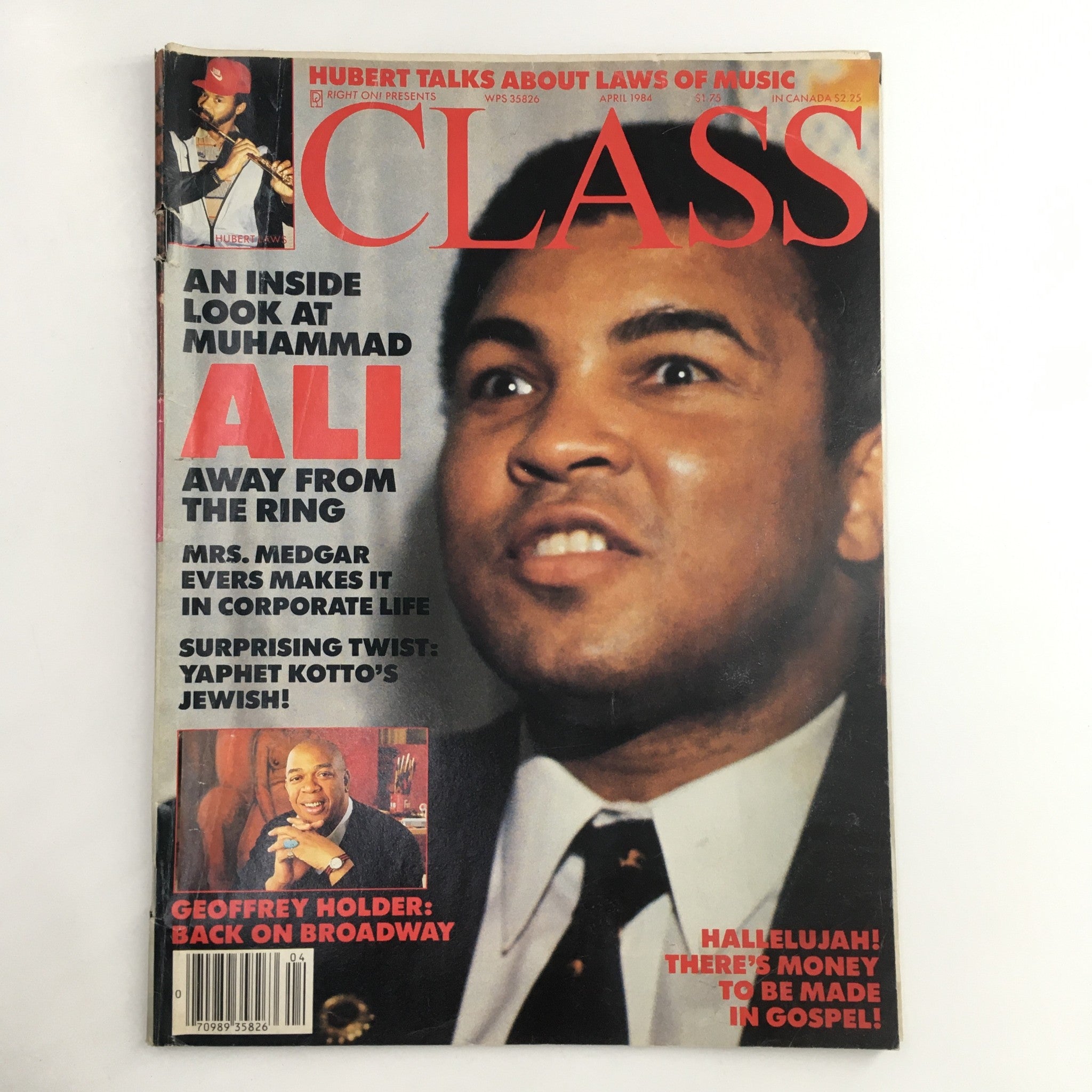 Class Magazine April 1984 Muhammad Ali, Hubert Laws, Geoffrey Holder, No Label