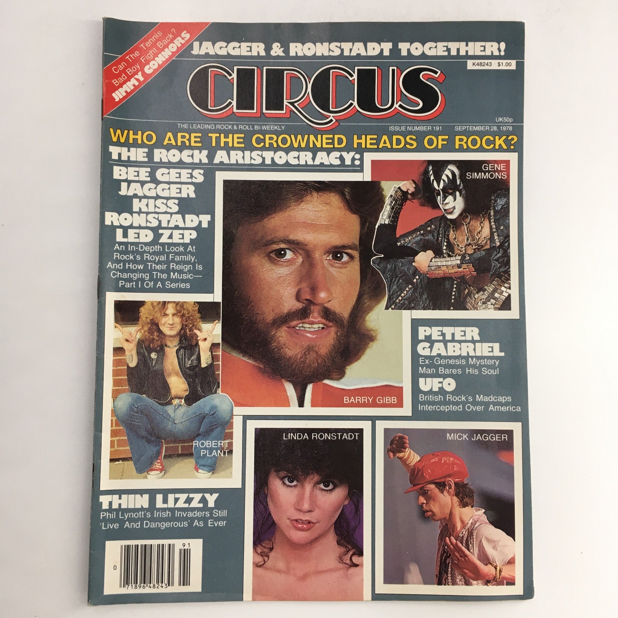 Circus Magazine September 28 1978 Linda Ronstadt & Mick Jagger Poster, No Label