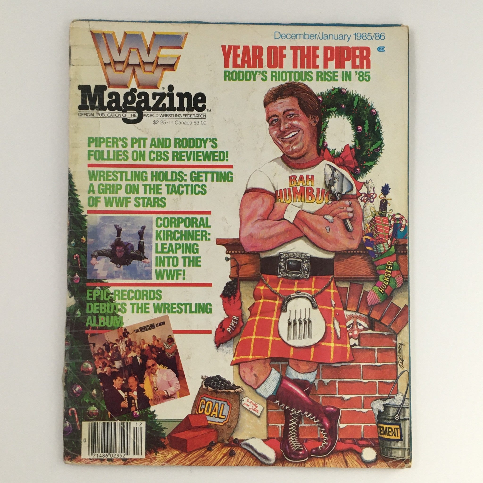 WWF Magazine December '85-January 1986 Piper Roddy & Corporal Kirchner, No Label