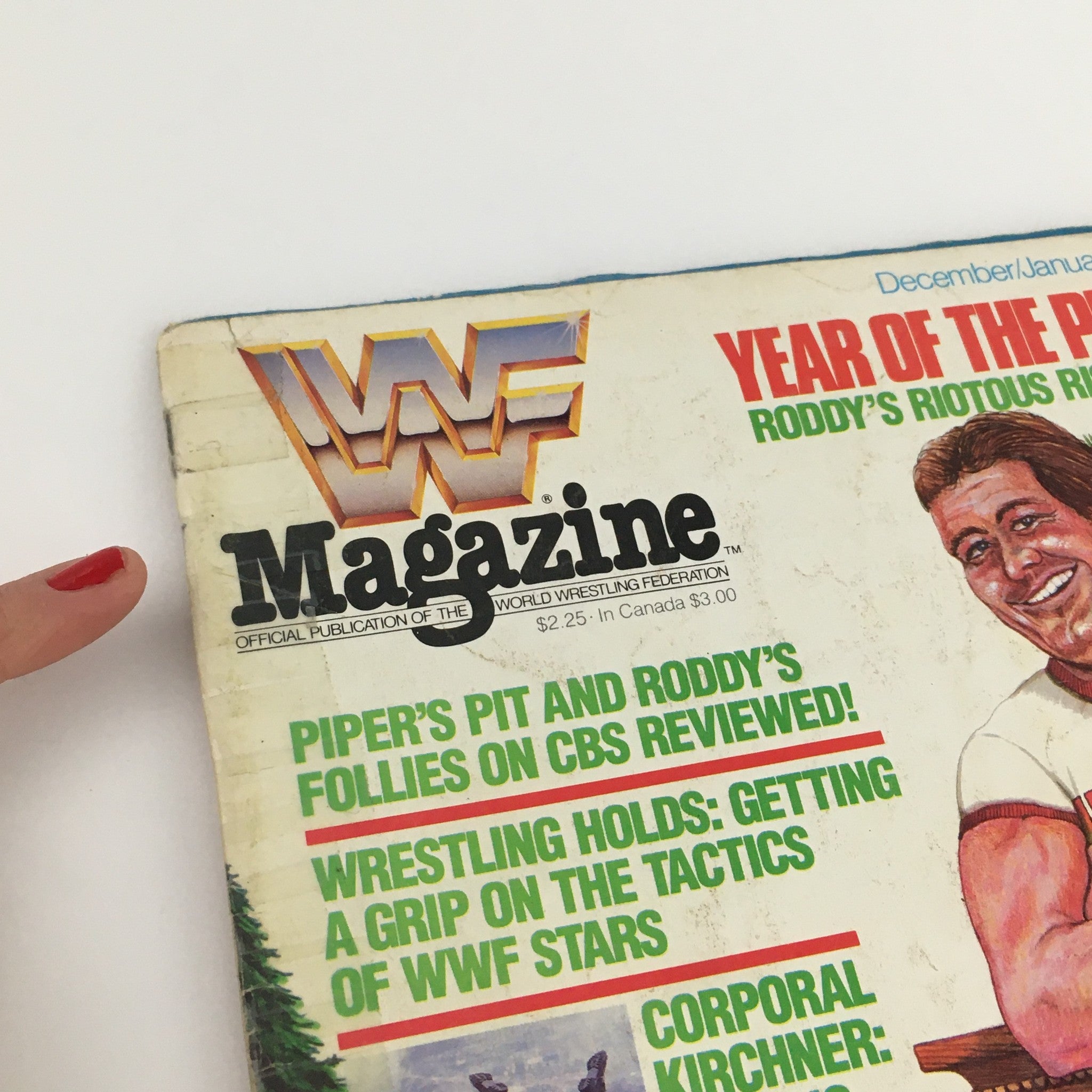 WWF Magazine December '85-January 1986 Piper Roddy & Corporal Kirchner, No Label