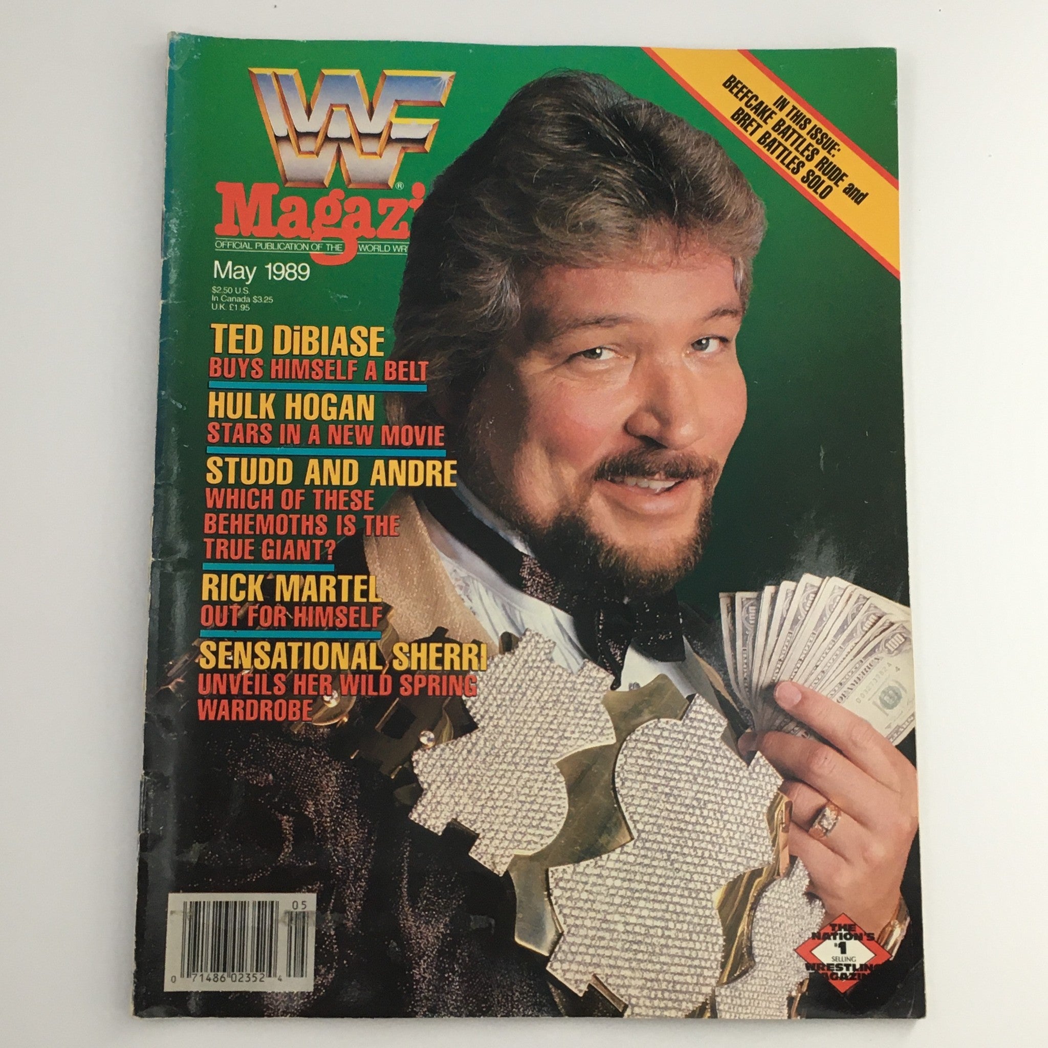 WWF Magazine May 1989 Ted DiBiase, Hulk Hogan & Big John Studd & Andre The Giant