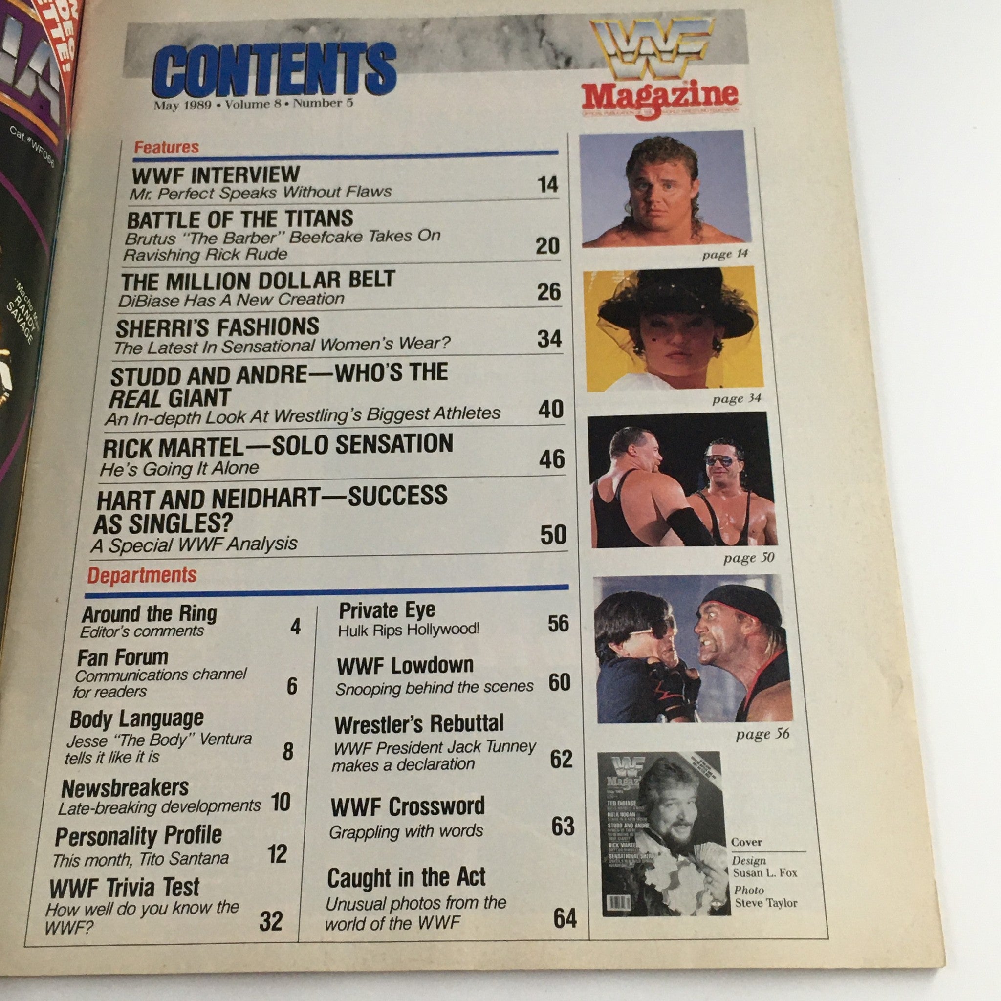 WWF Magazine May 1989 Ted DiBiase, Hulk Hogan & Big John Studd & Andre The Giant