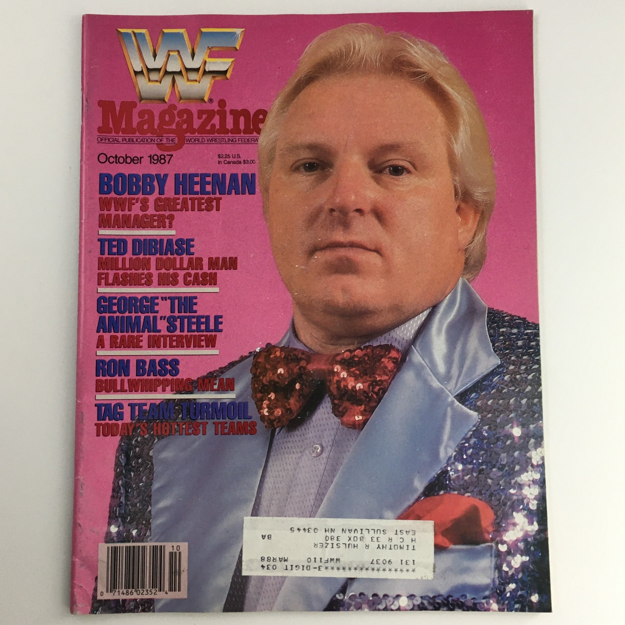 WWF Magazine October 1987 Bobby Heenan, Ted DiBiase & George 'The Animal' Steele