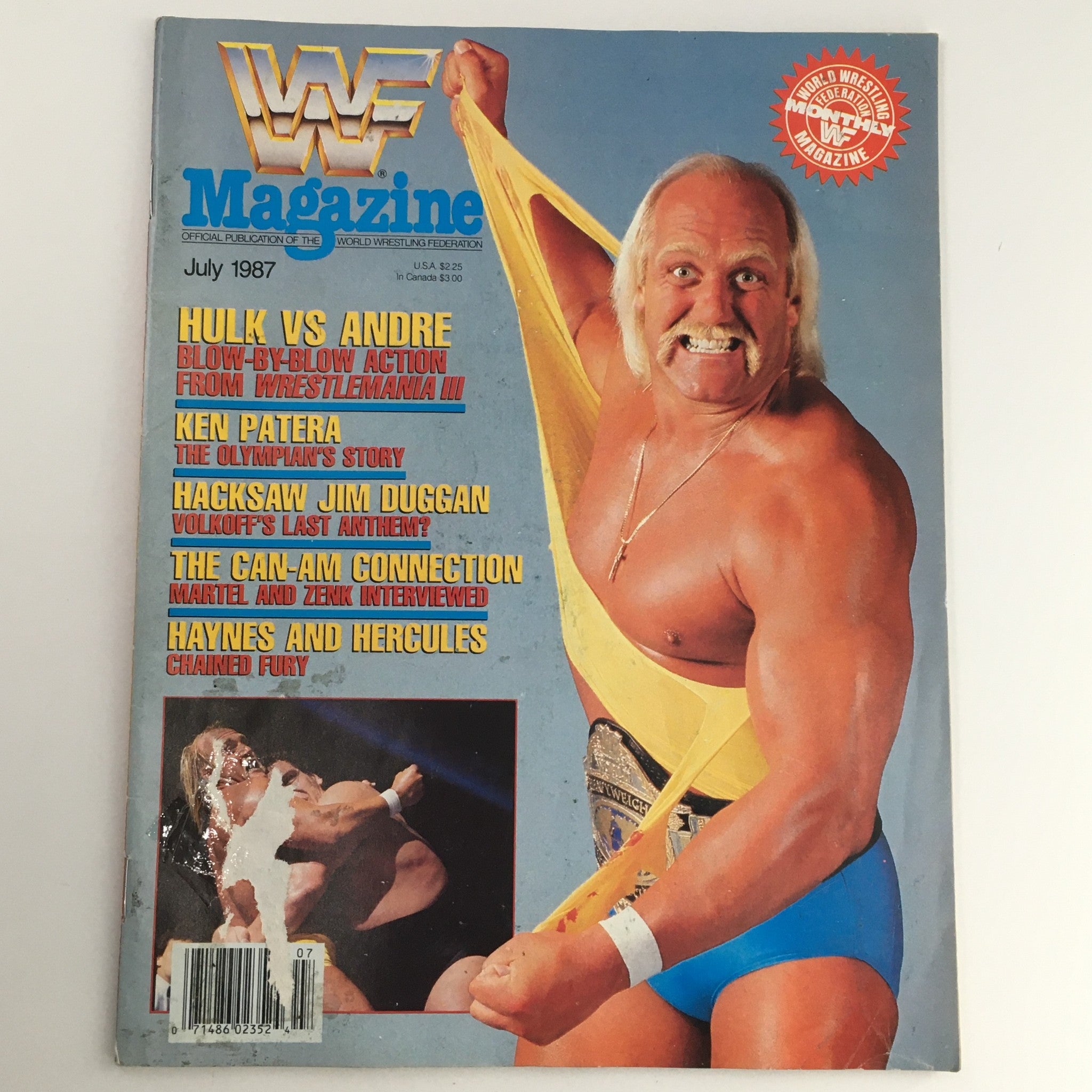 WWF Magazine July 1987 Hulk Hogan vs Andre The Giant & Haynes & Hercules Feature