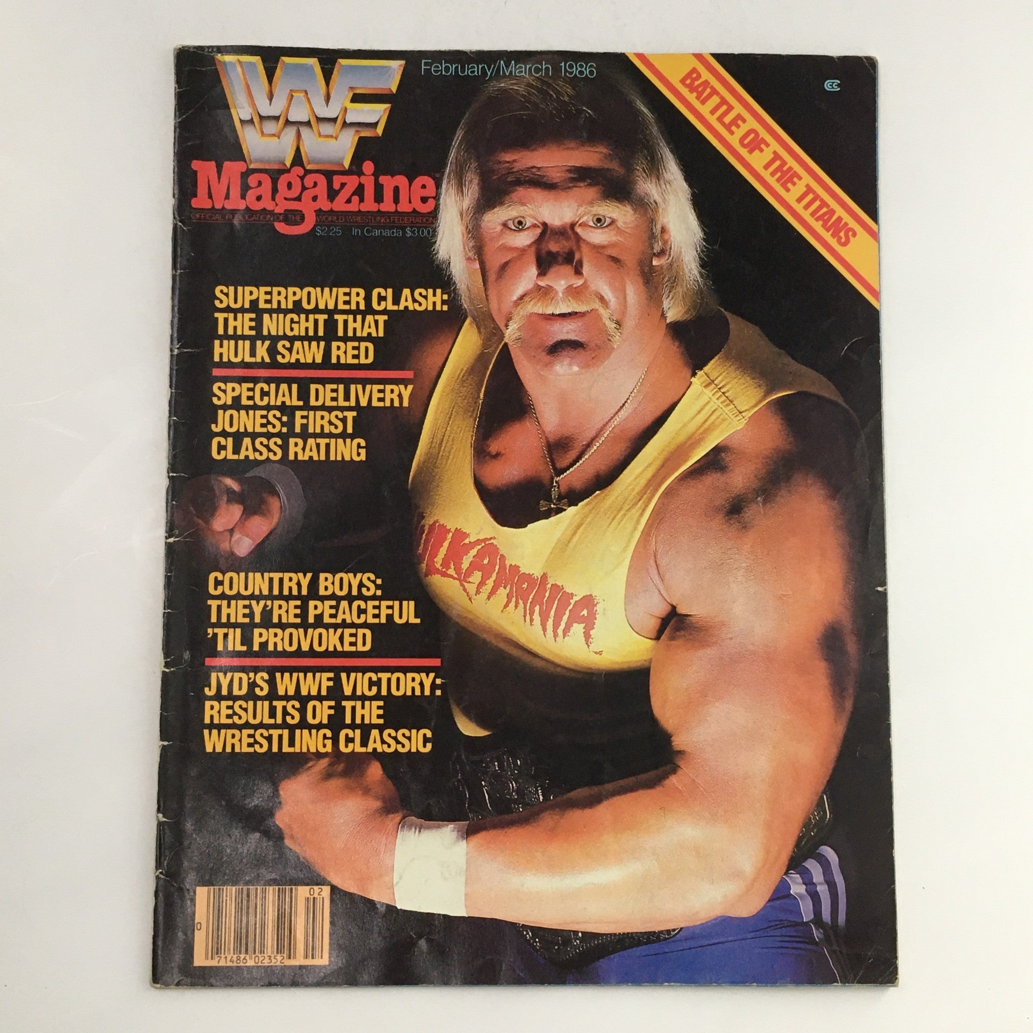 WWF Magazine February-March 1986 Hulk Hogan & Uncle Piper & Jesse Wed, No Label