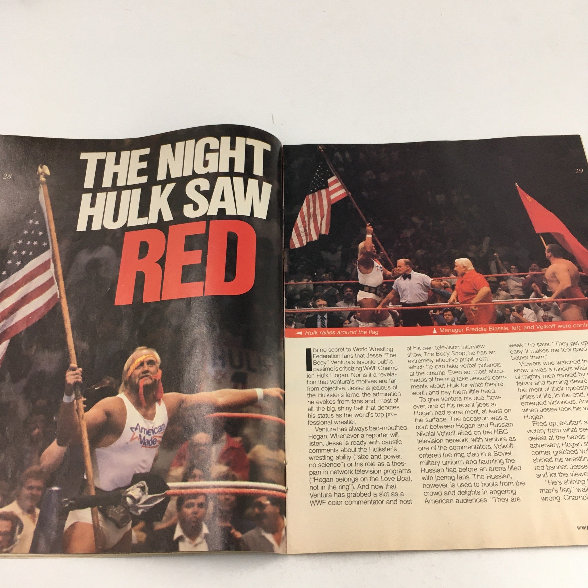 WWF Magazine February-March 1986 Hulk Hogan & Uncle Piper & Jesse Wed, No Label