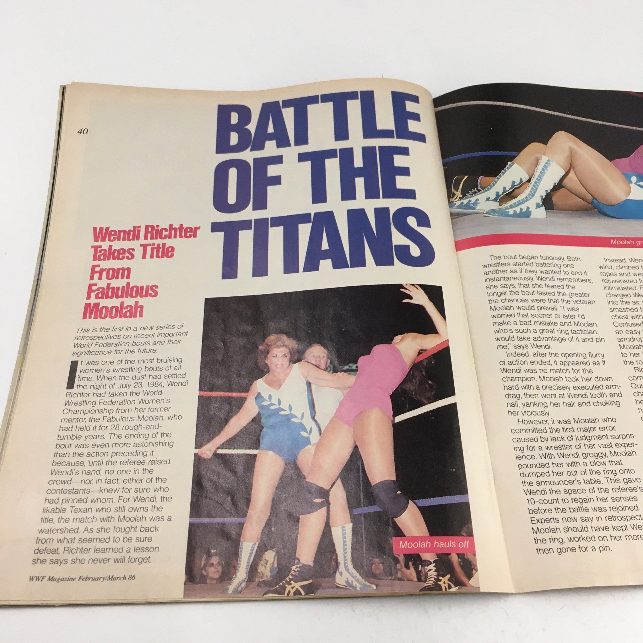 WWF Magazine February-March 1986 Hulk Hogan & Uncle Piper & Jesse Wed, No Label