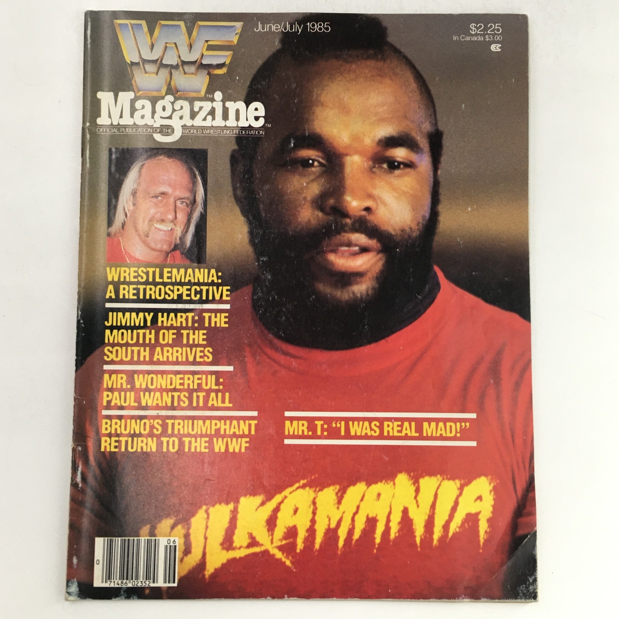 WWF Magazine June-July 1985 Hulk Hogan & Mr. T & Jimmy Hart Feature, No Label