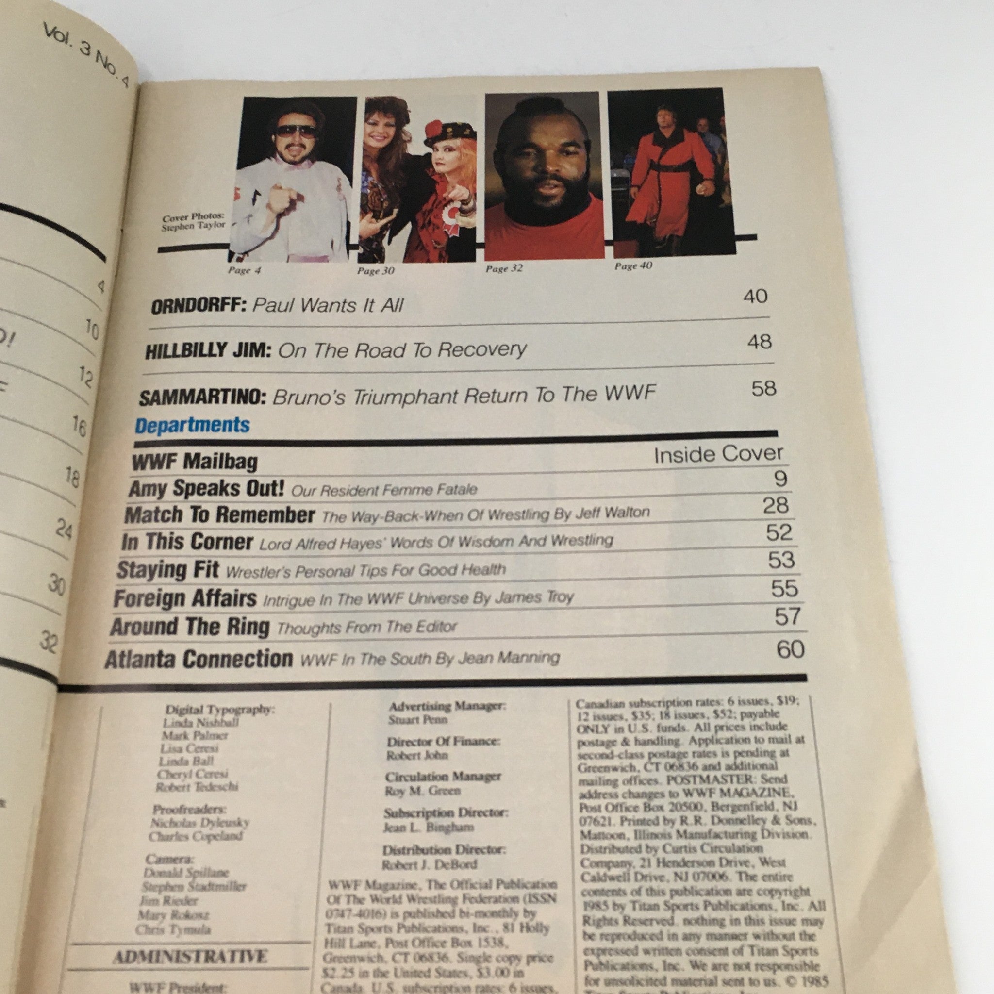 WWF Magazine June-July 1985 Hulk Hogan & Mr. T & Jimmy Hart Feature, No Label