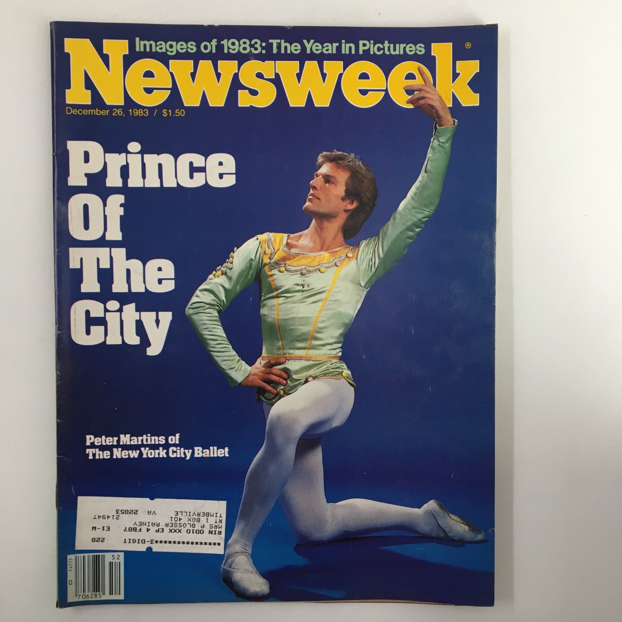 VTG Newsweek Magazine December 26 1983 Peter Martins of The New York City Ballet