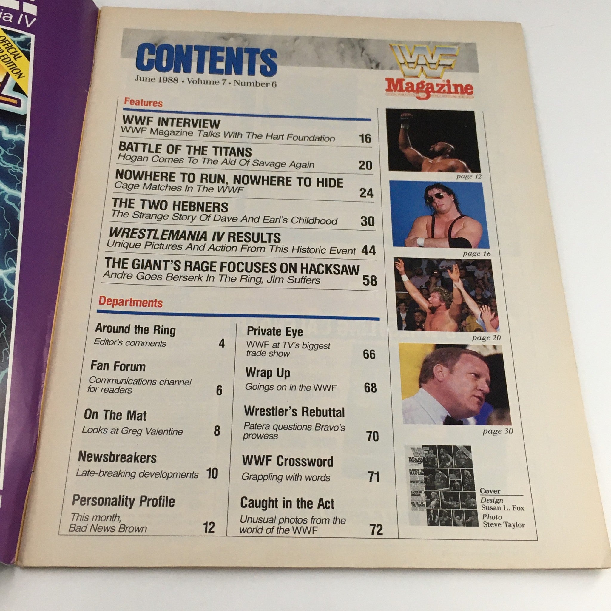 WWF Magazine June 1988 Randy Savage & Andre The Giant & Jim Duggan, No Label