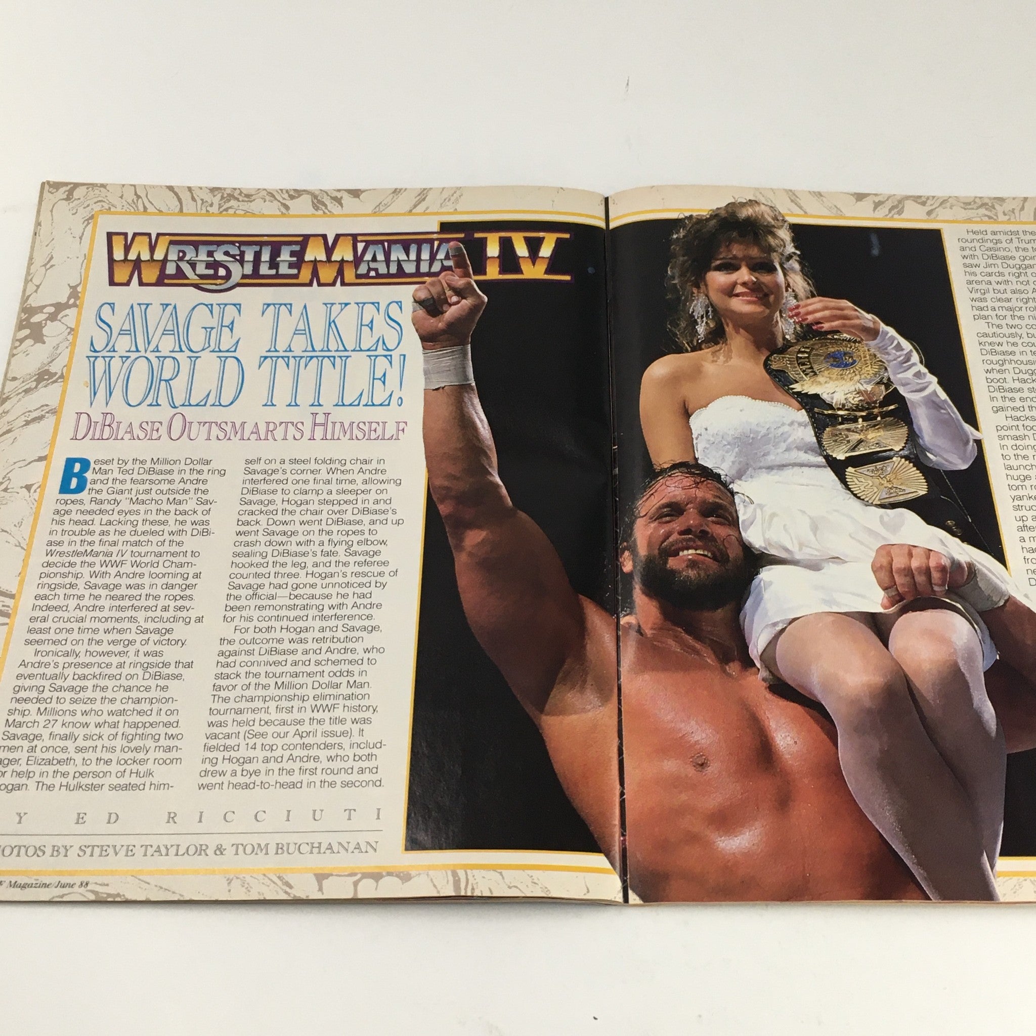 WWF Magazine June 1988 Randy Savage & Andre The Giant & Jim Duggan, No Label