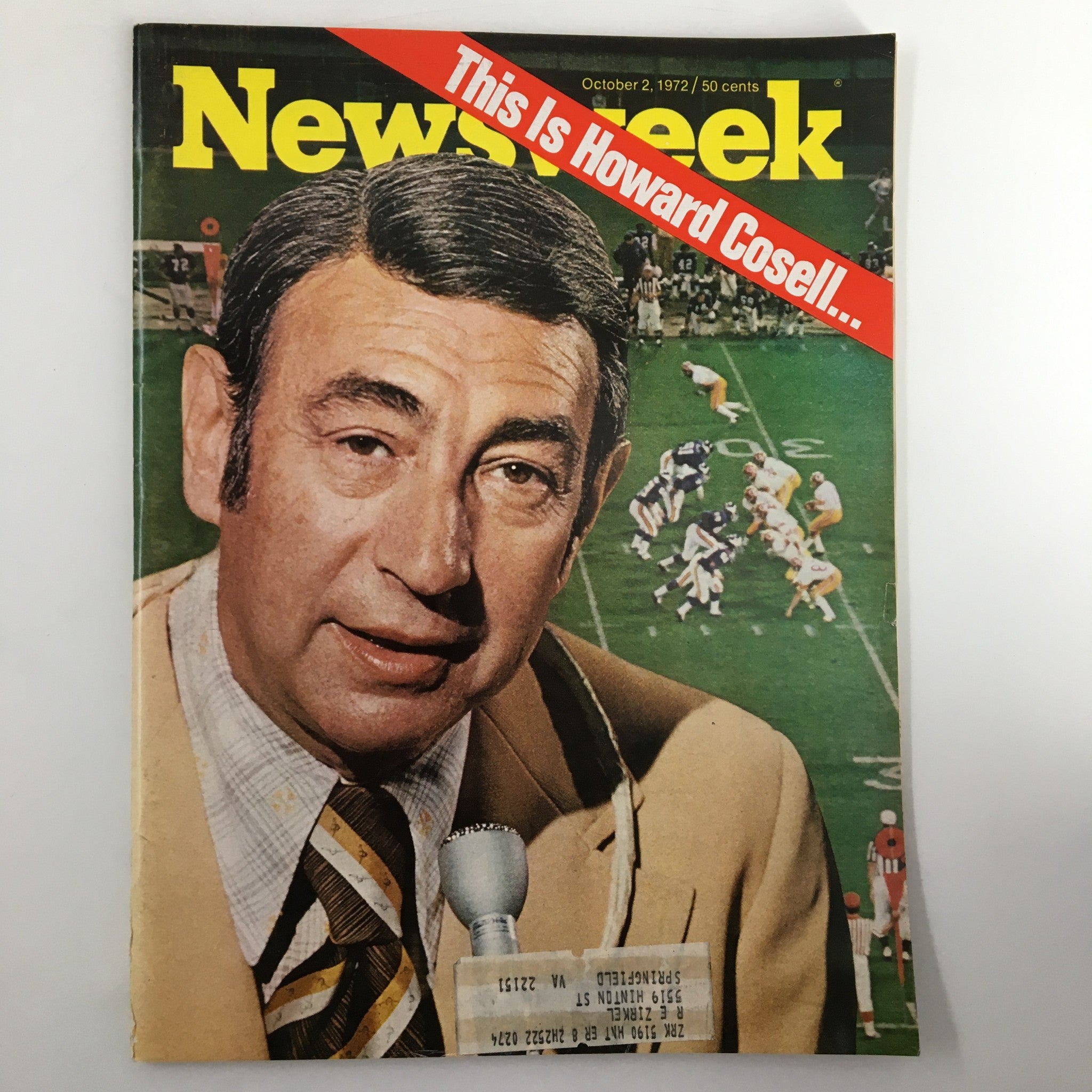 VTG Newsweek Magazine October 2 1972 This is Howard Cosell VG