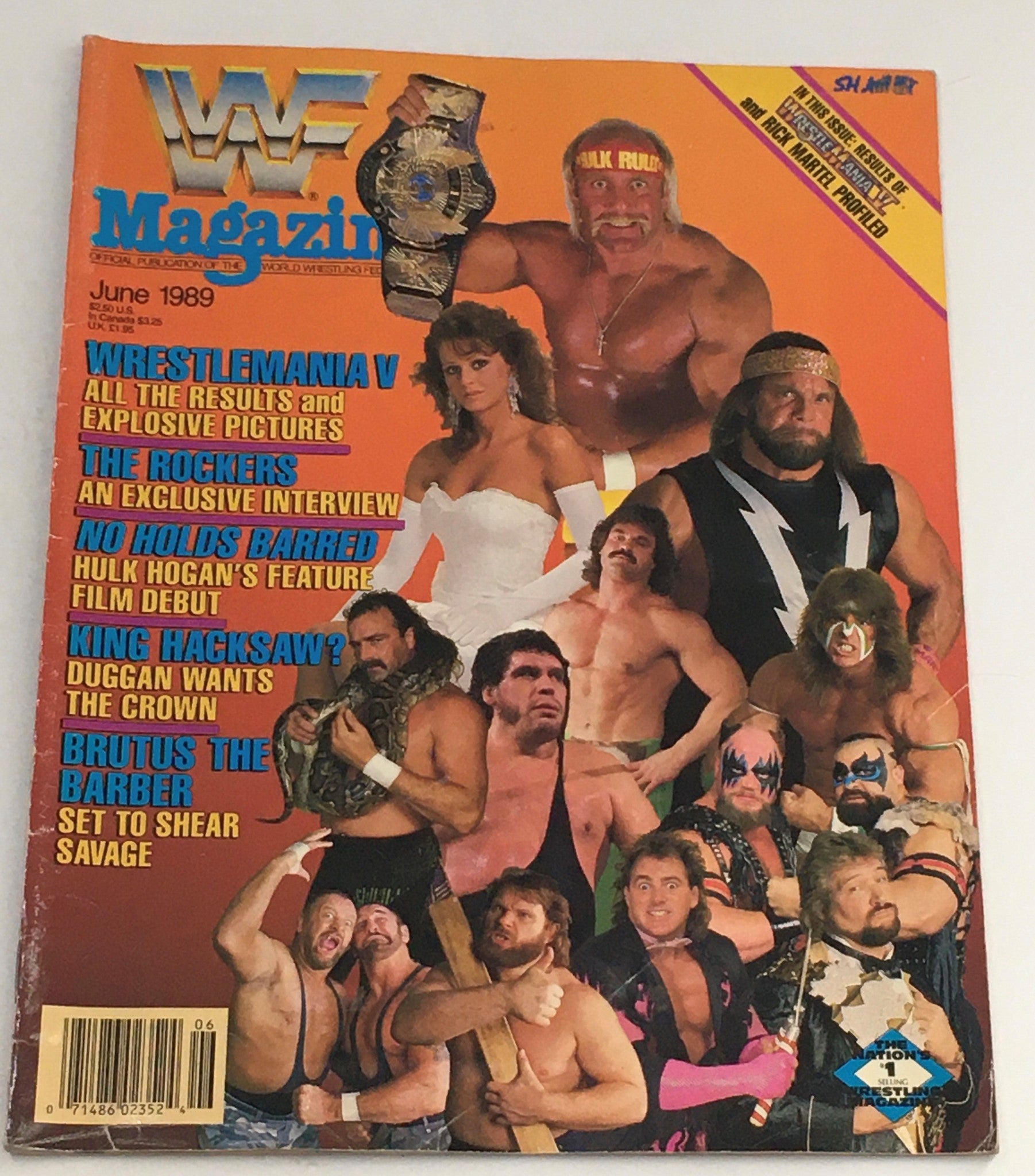 WWF Magazine June 1989 Hulk Hogan & The Rockers & Jim Duggan Feature, No Label