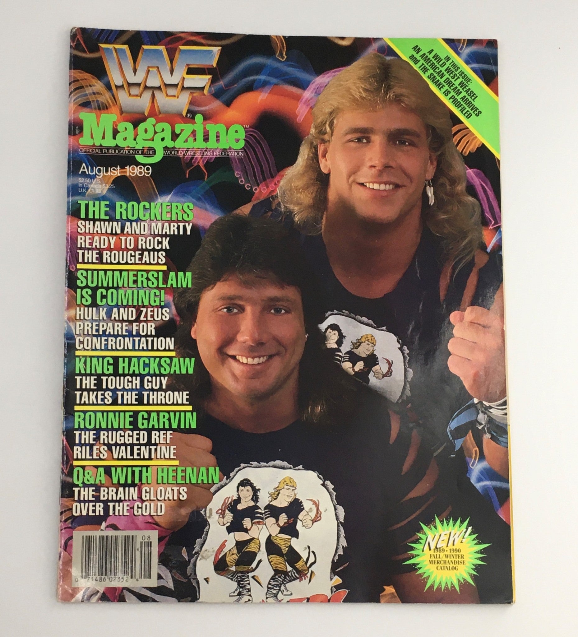 WWF Magazine August 1989 The Rockers Shawn Michaels & Marty Jannetty No Label VG