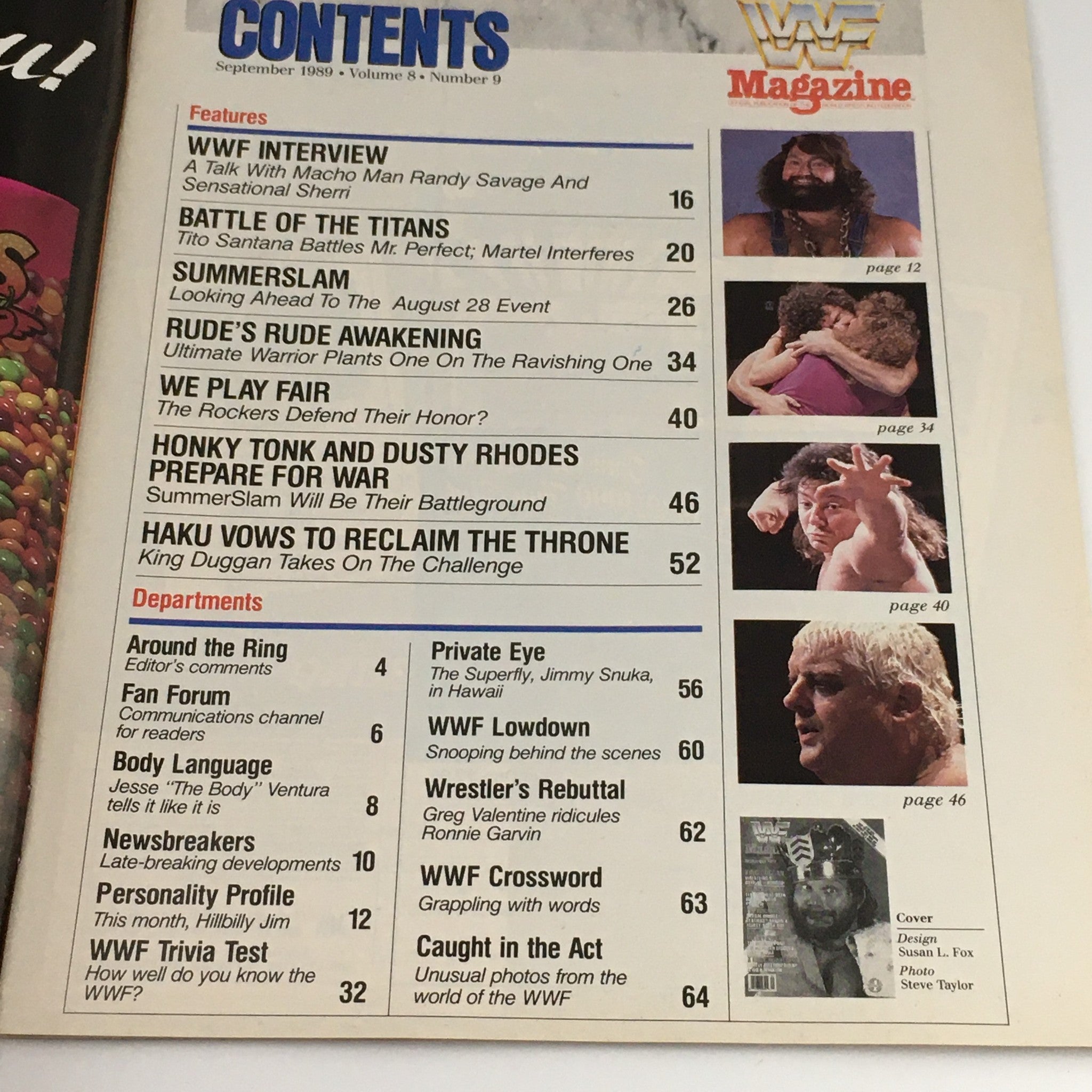 WWF Magazine September 1989 Jim Duggan & Shawn Michaels The Rockers No Label VG